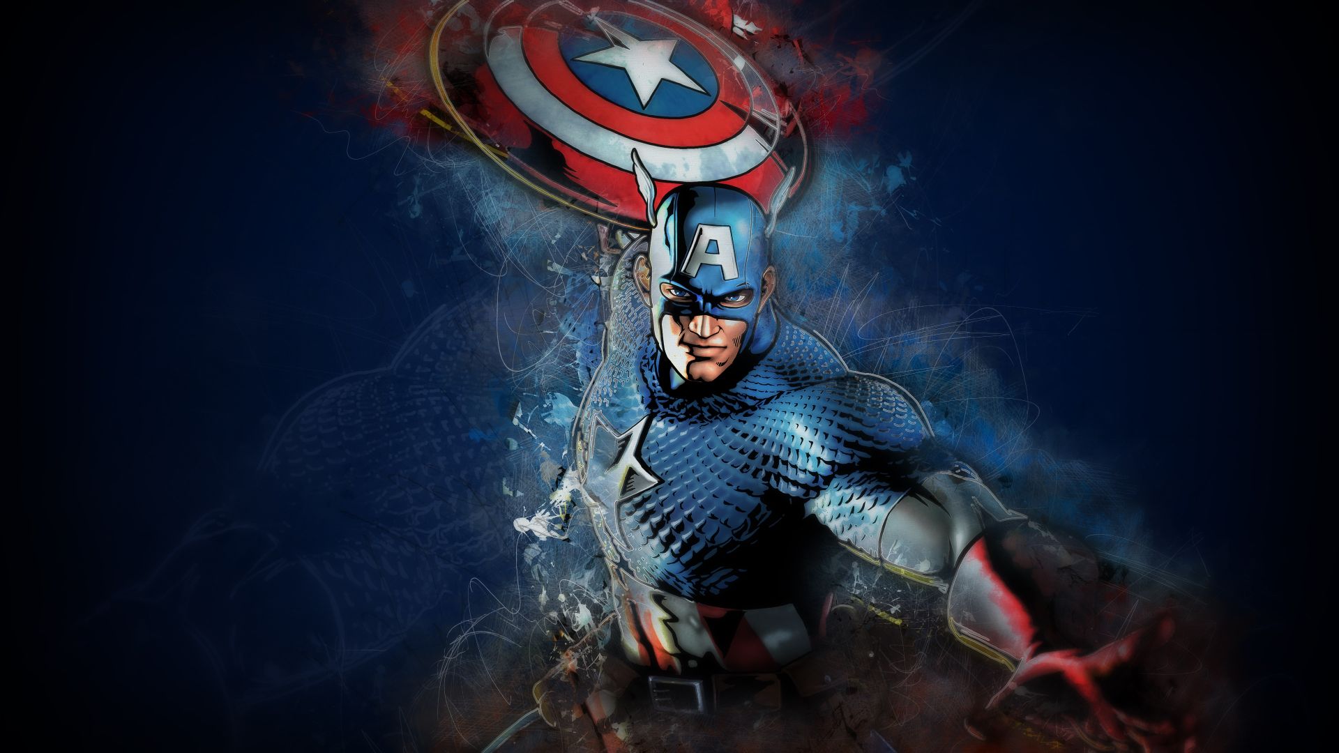Капитан Америка, Captain America, Marvel Comics, 4K (horizontal)