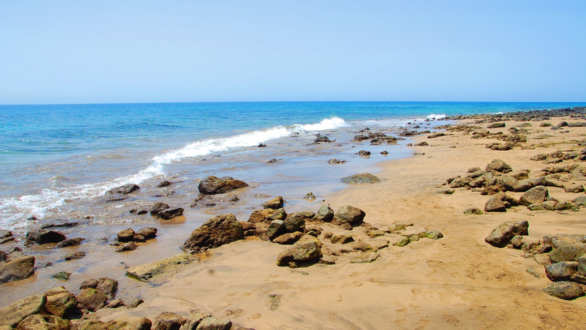 пляж, Beach, Lanzarote, 4K (horizontal)