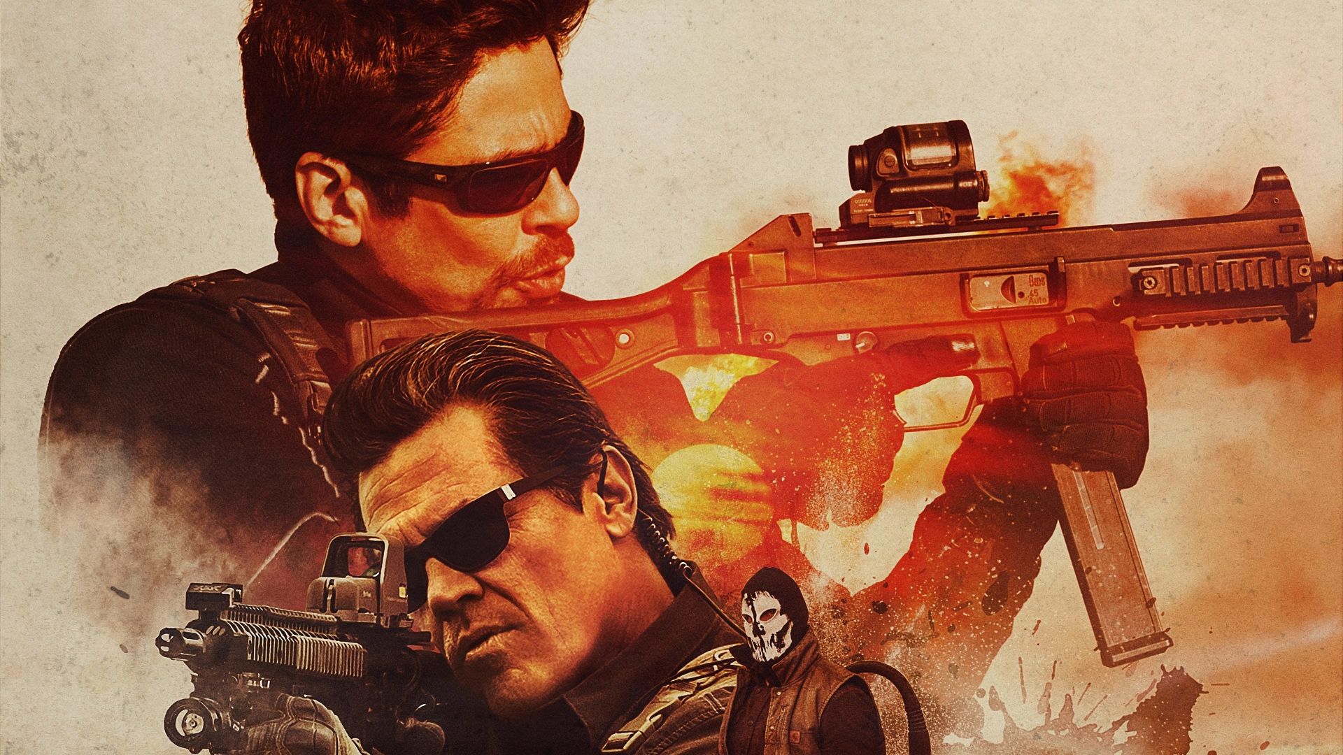 Убийца 2. Против всех, Sicario: Day Of The Soldado, Josh Brolin, Benicio Del Toro, poster, 4K (horizontal)