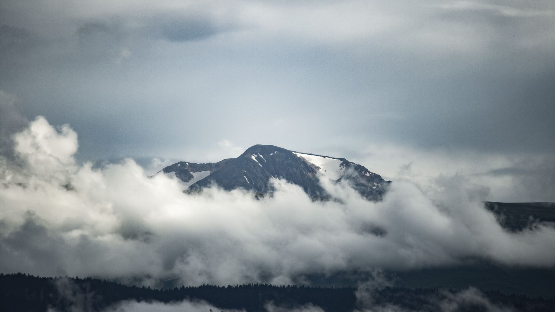 Кавказ, горы, Caucasus Mountains, clouds, 4K (horizontal)
