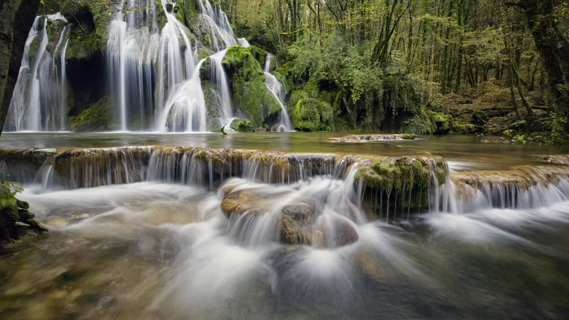 Водопад, Waterfall, Europe, 4K (horizontal)