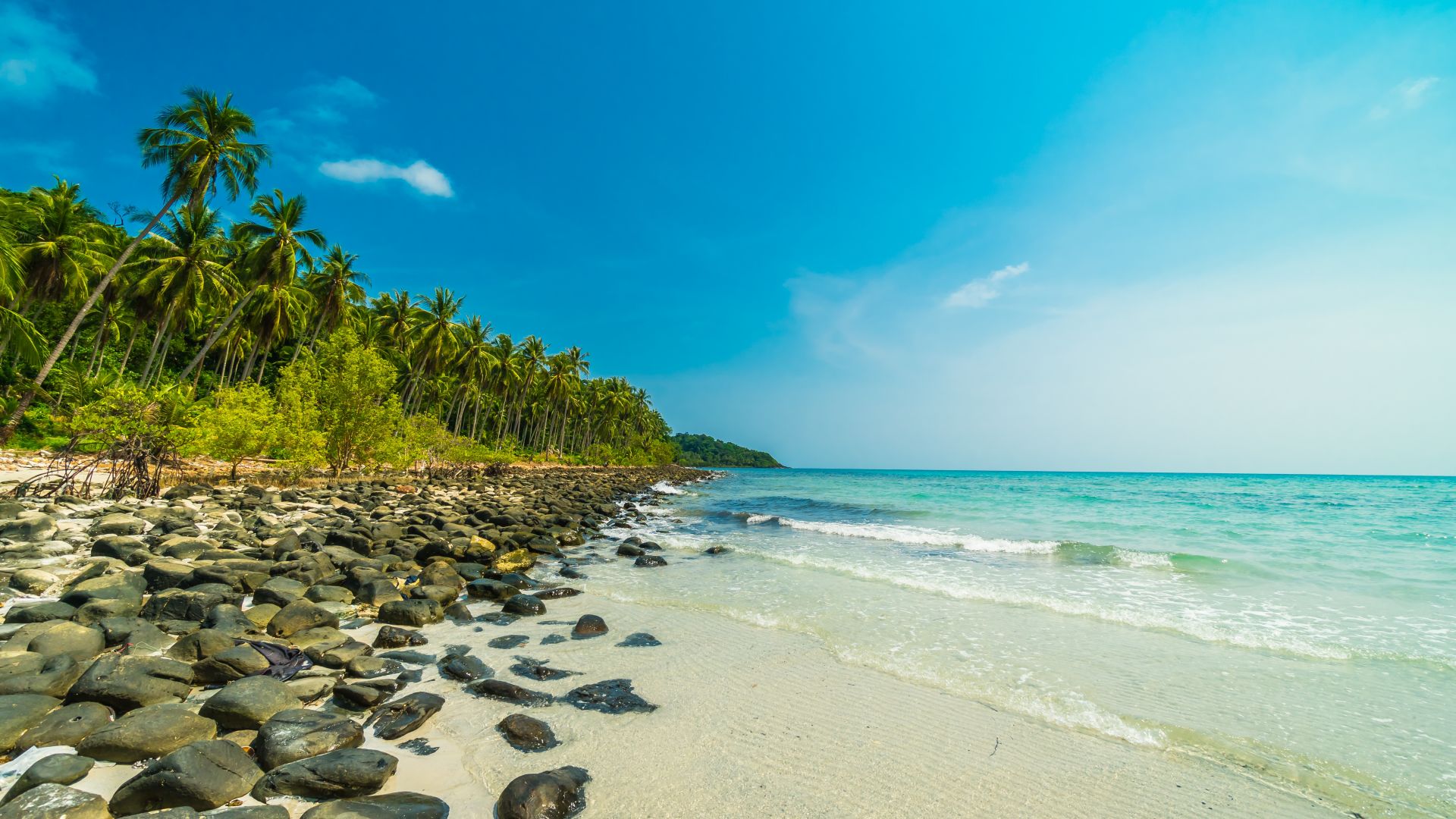 Ко Пханган, Тайланд, пляж, океан, Ko Phangan, Thailand, beach, ocean, 6K (horizontal)