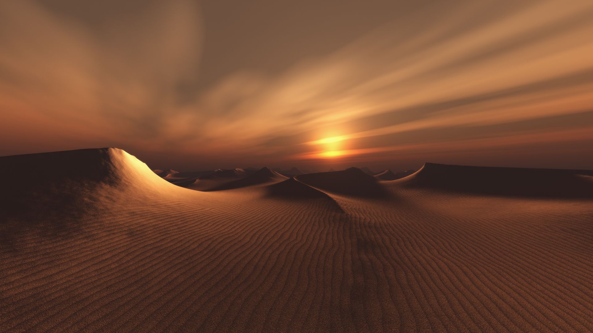 дюны, пустыня, песок, sunset, dunes, desert, sand, 5K (horizontal)