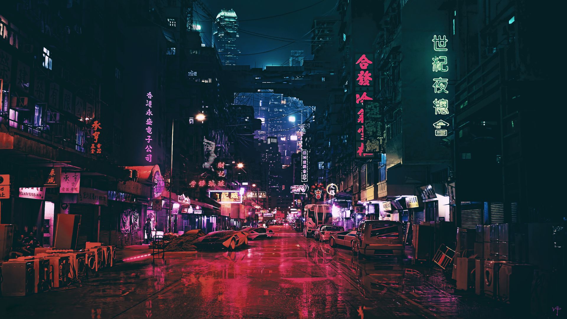 город будущего, futuristic, future world, night, 4K (horizontal)