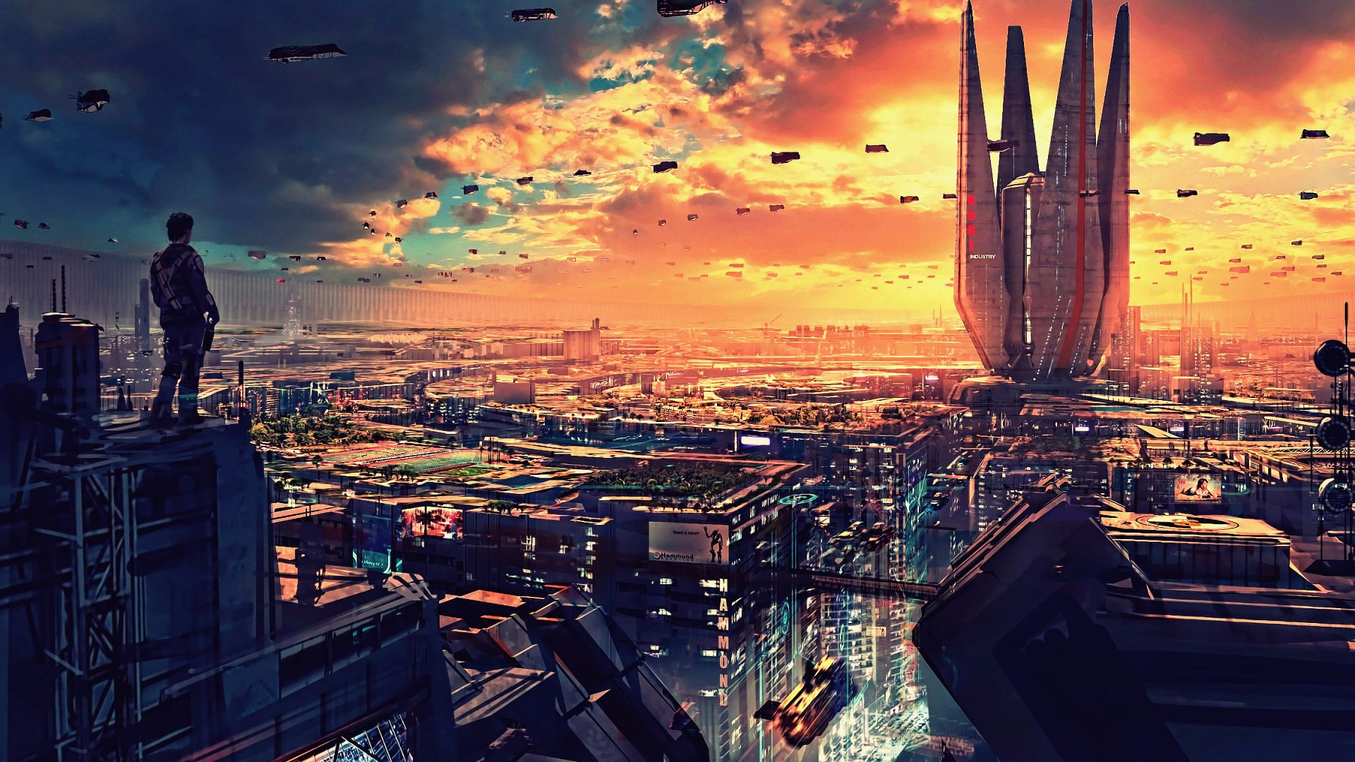 город будущего, futuristic, future world, 4K (horizontal)