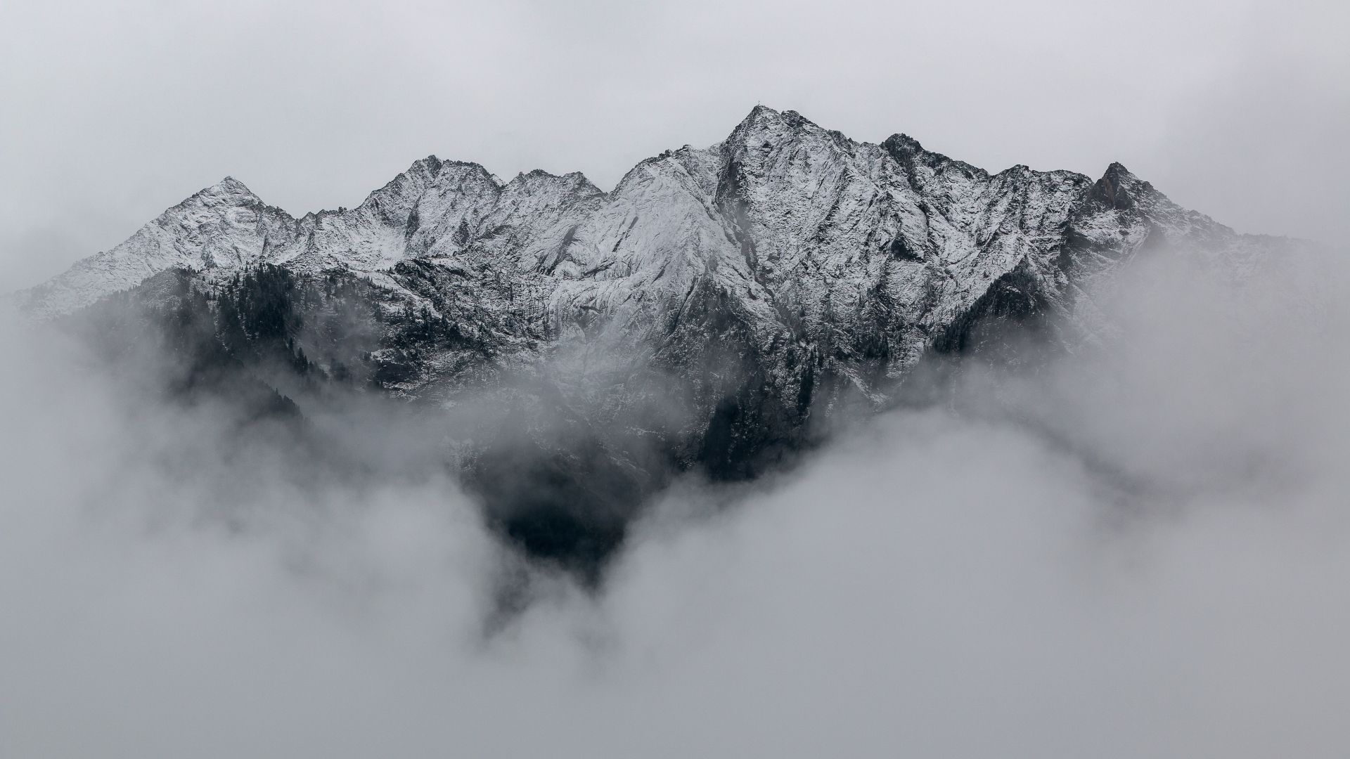 горы, облака, mountains, clouds, 5K (horizontal)
