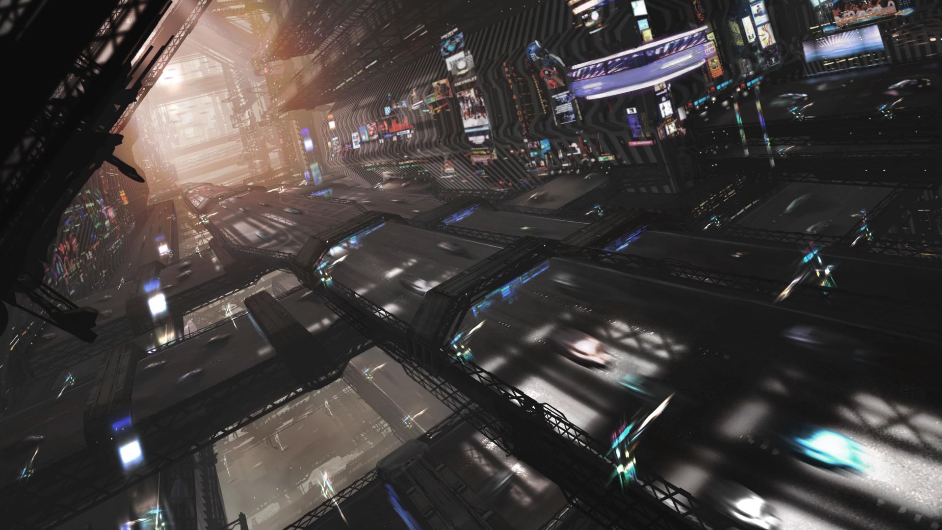 город будущего, futuristic, cyberpunk, future world, 4K (horizontal)
