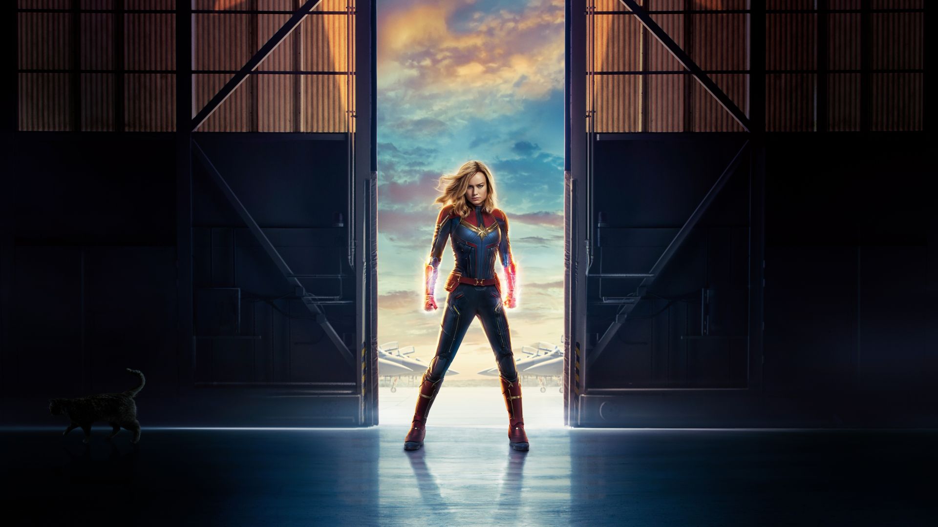Капитан Марвел, Captain Marvel, Brie Larson, 8K (horizontal)