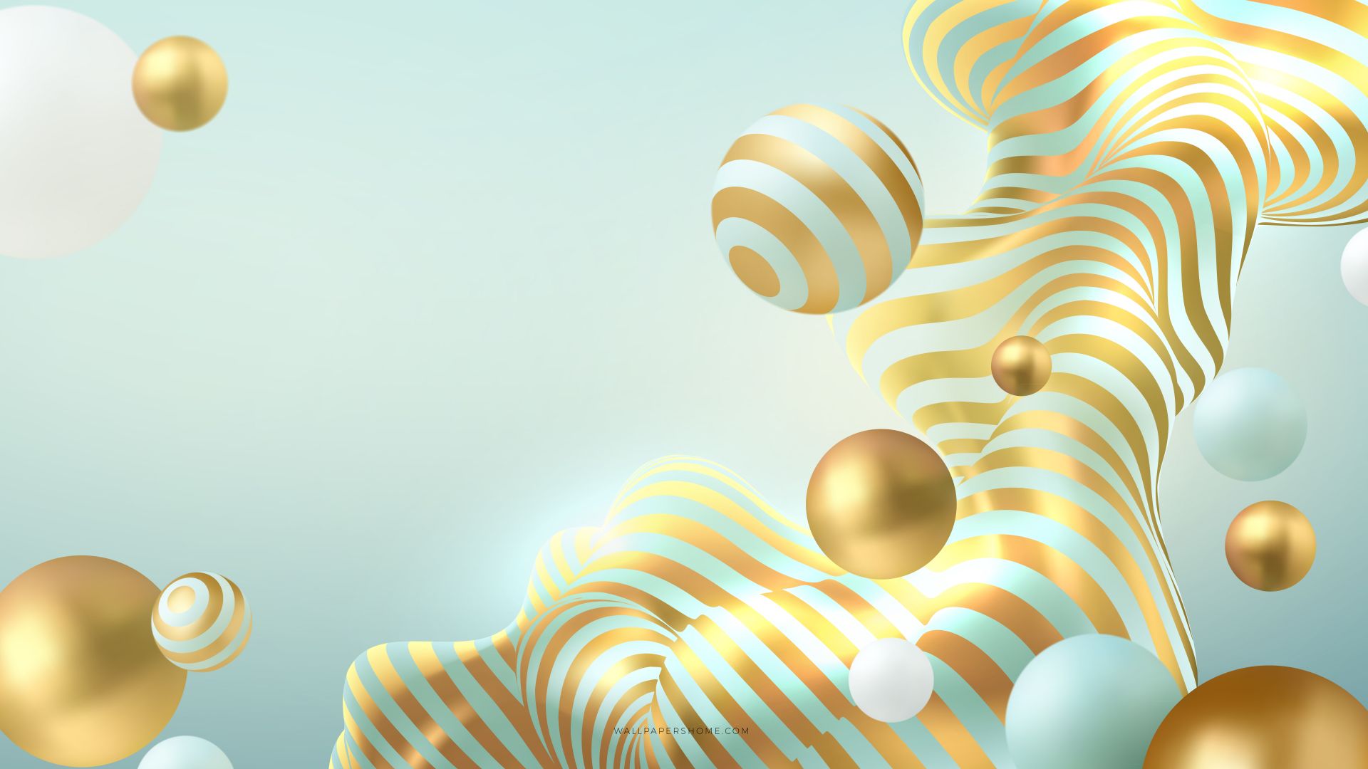 абстракция, abstract, 3D, colorful, pearls, 8k (horizontal)