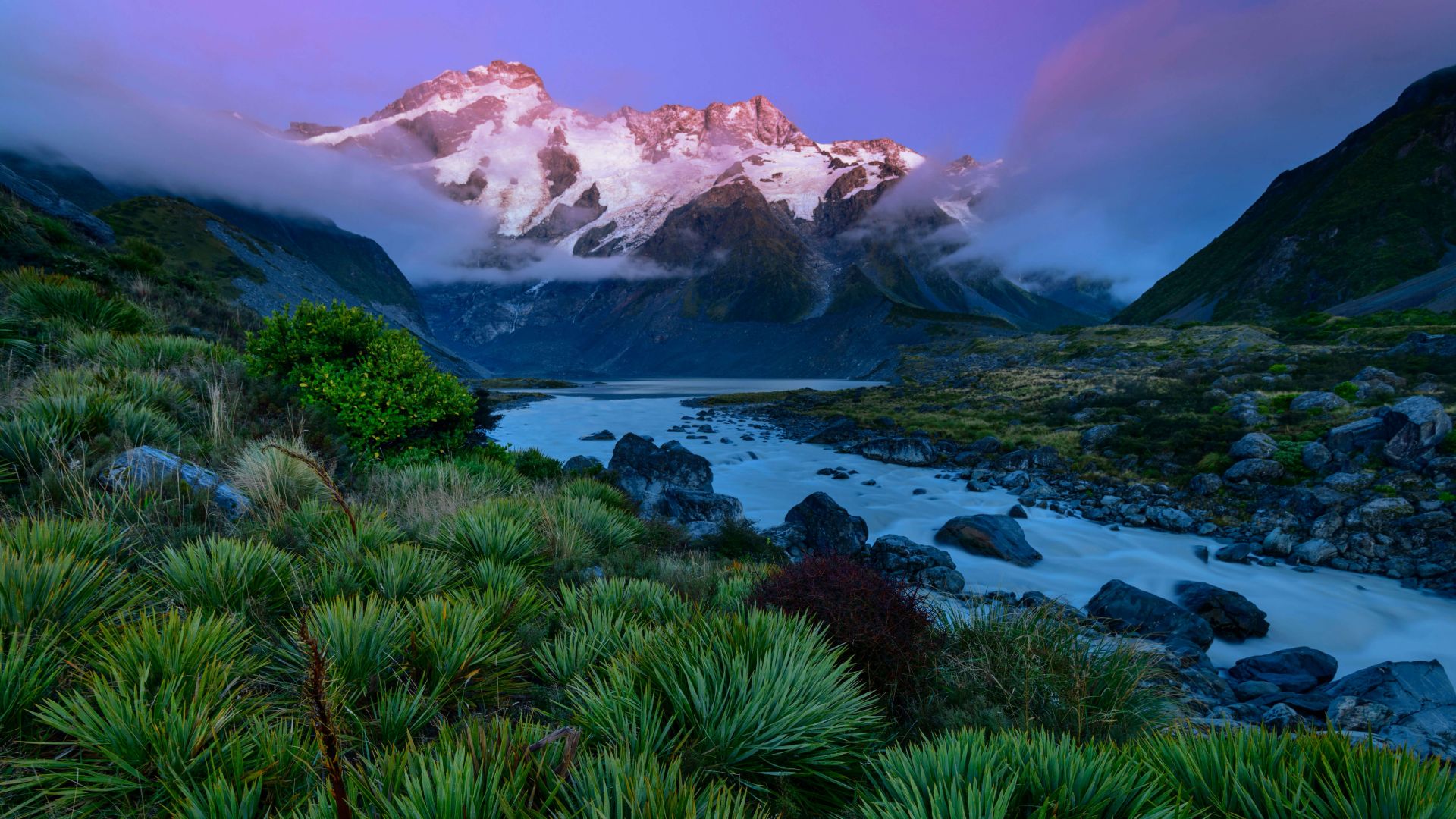 горы, Mount Cook National Park, New Zealand, mountains, 5K (horizontal)
