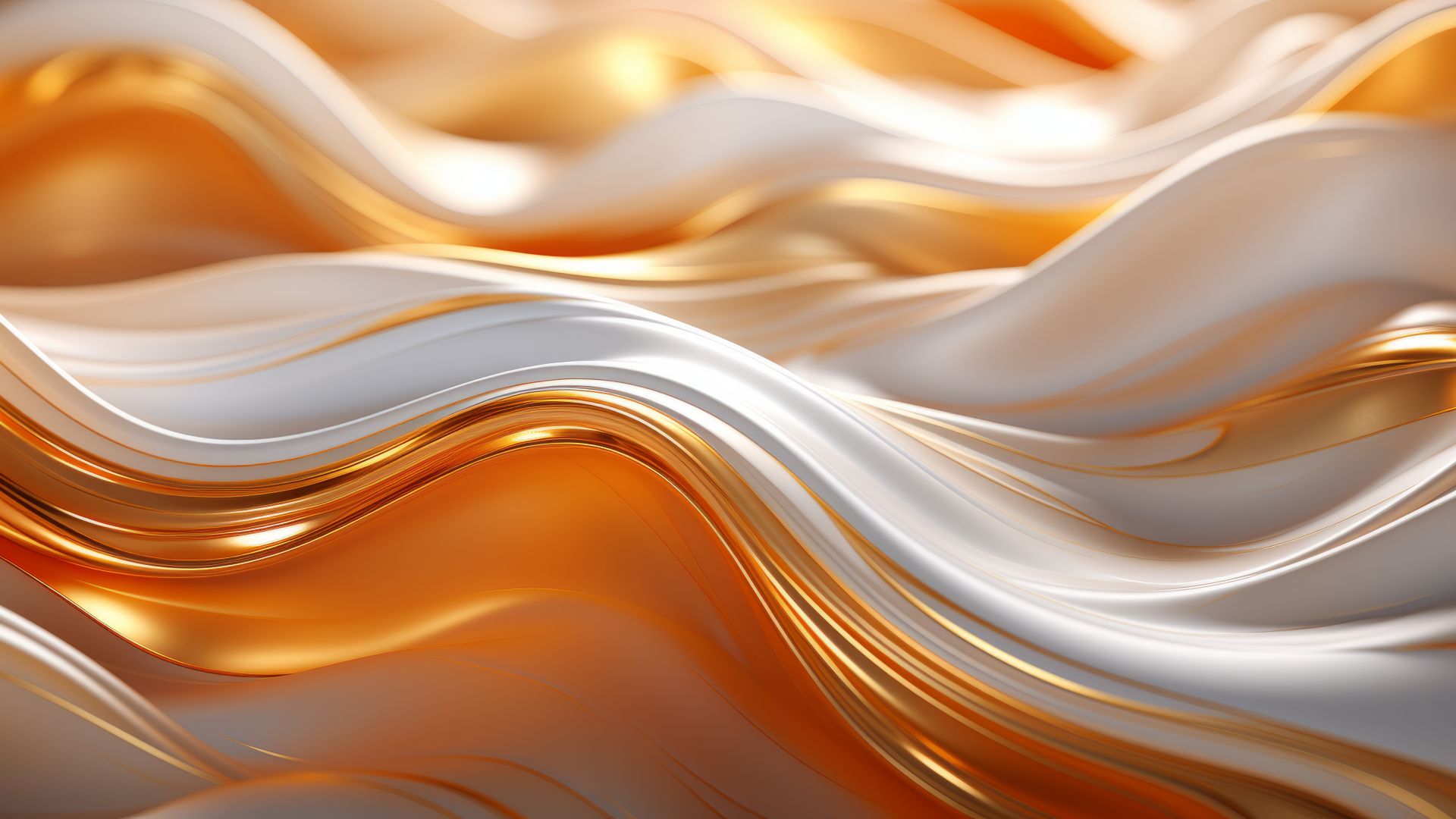 абстракция, iPhone 15, gold, waves, iOS 17 (horizontal)
