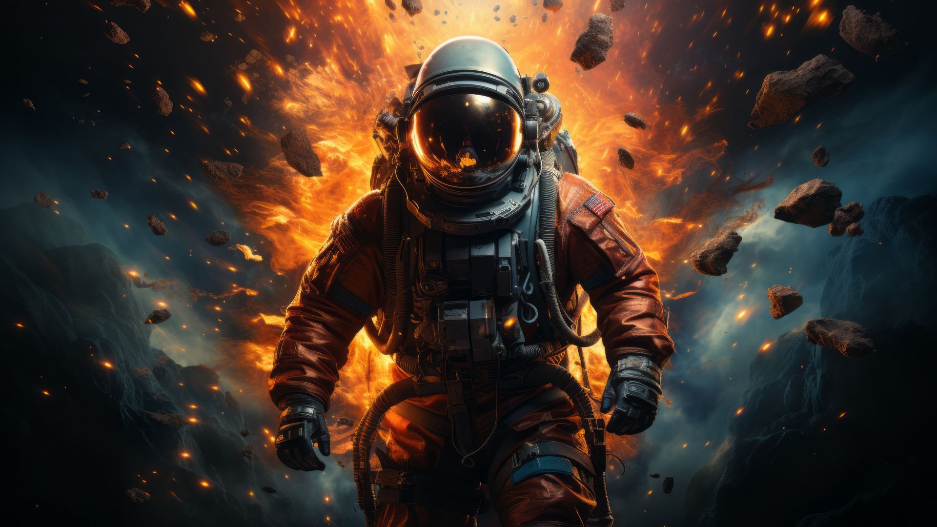cosmonaut, space, user avatar, 4k (horizontal)