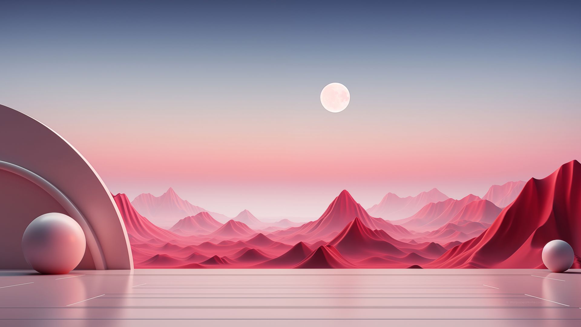 landscape, mountains, 3D (horizontal)