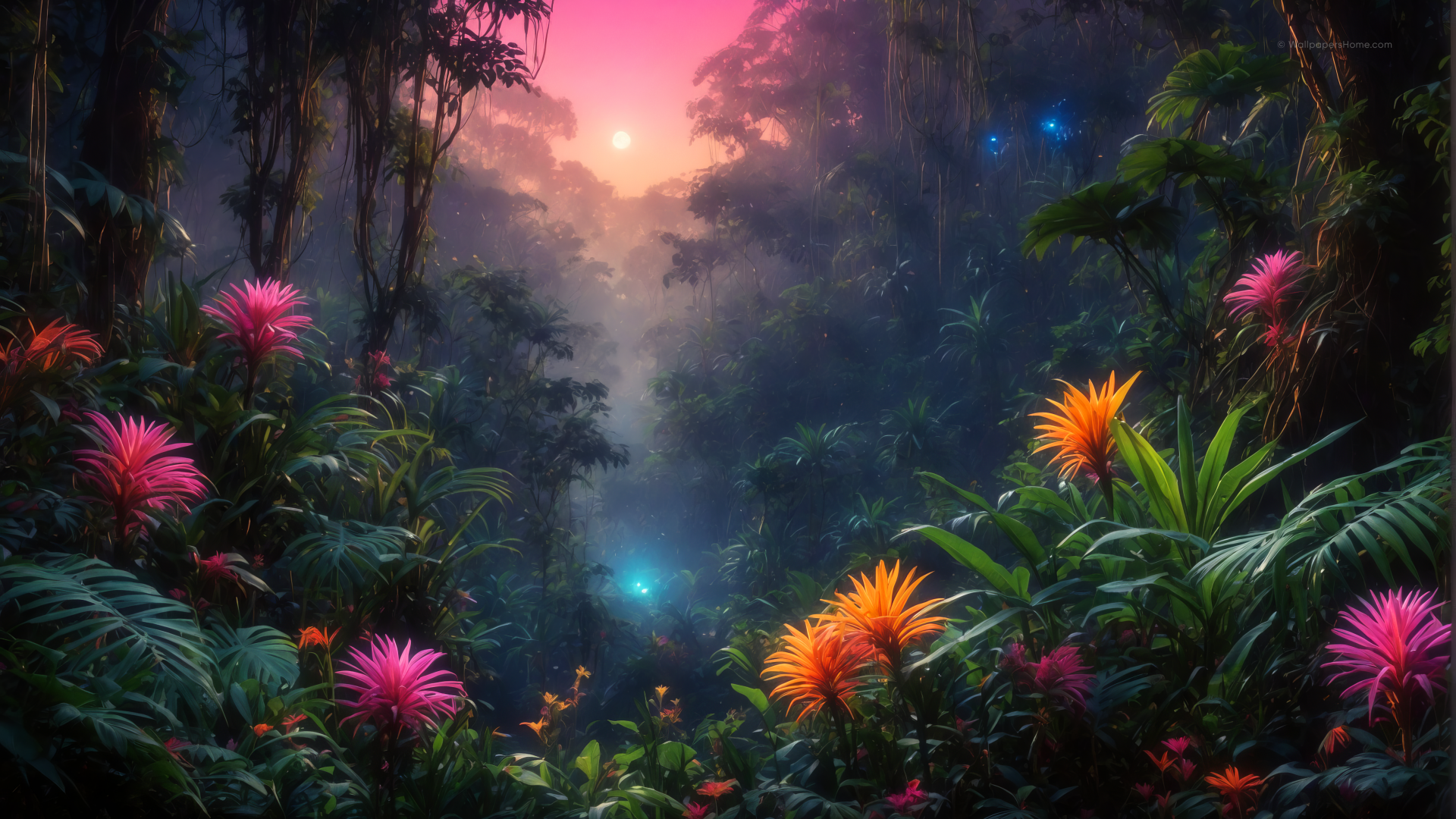 Windows 12, forest, sunset, jungle (horizontal)