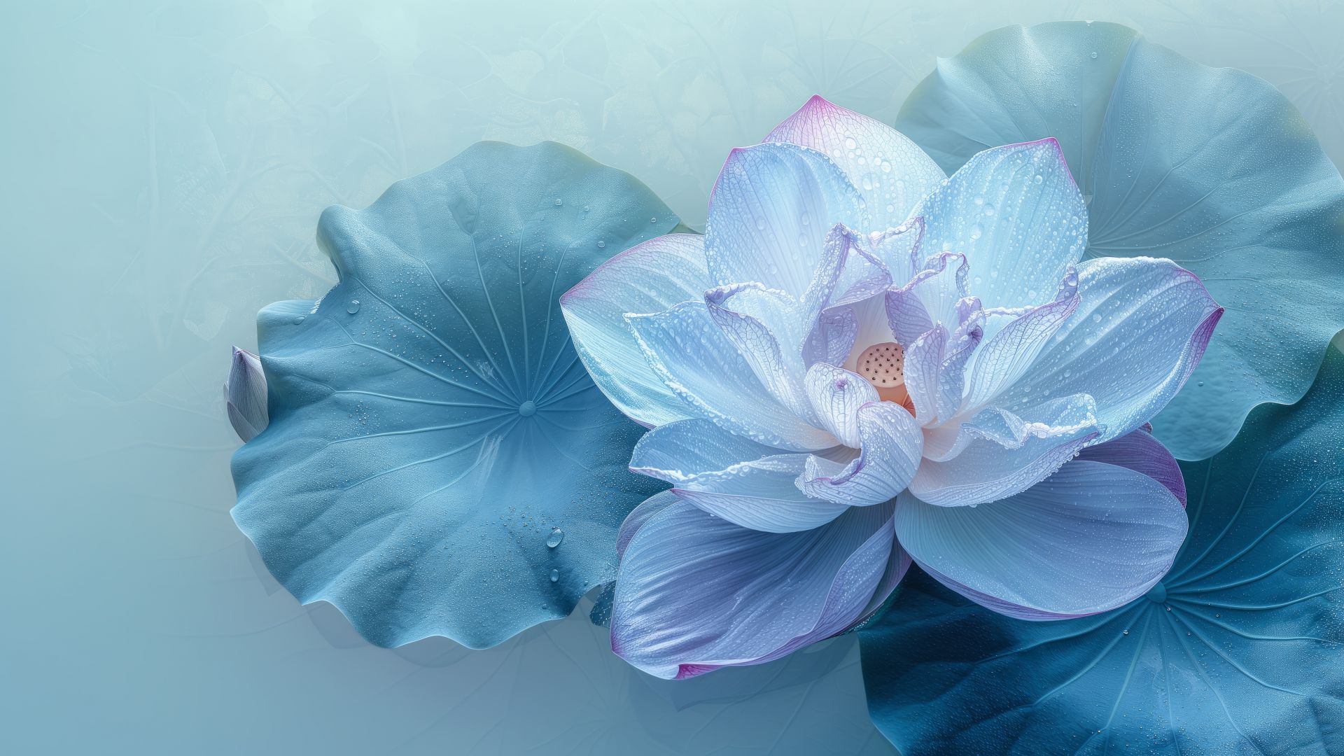water lily, white (horizontal)