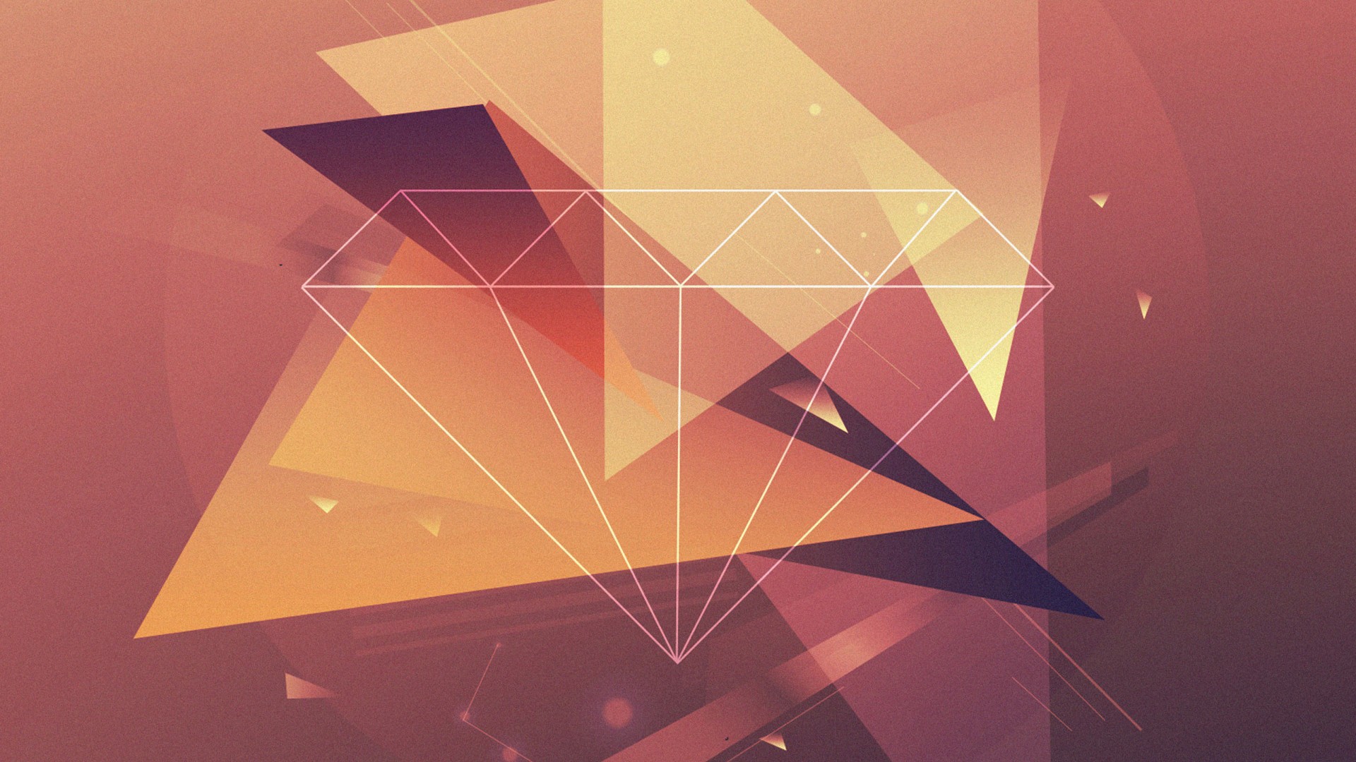 полигон, 4k, 5k, алмазы, линии, коричневый, желтый, треугольники, polygon, 4k, 5k wallpaper, diamond, lines, brown, yellow, triangles (horizontal)