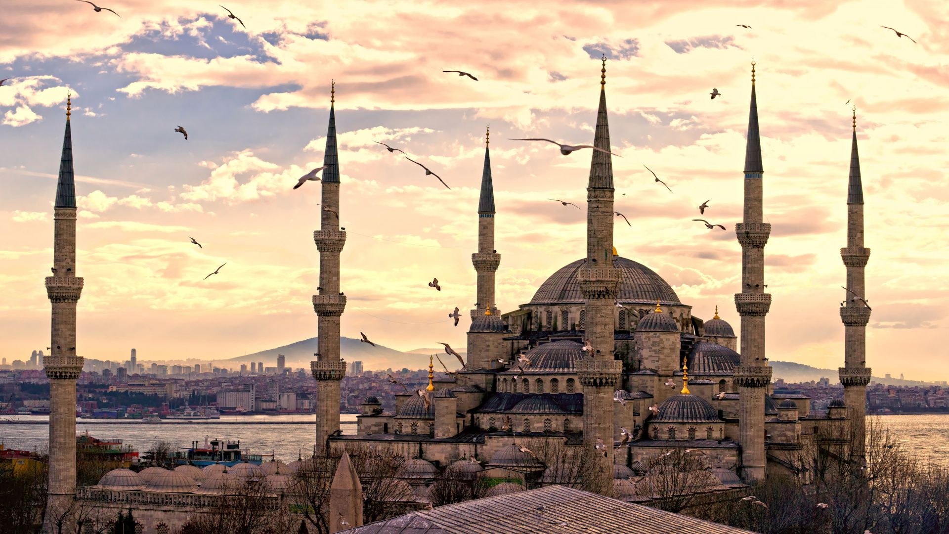 Голубая мечеть, Стамбул, Турция, Туризм, Путешествие, Sultan Ahmed Mosque, Istanbul, Turkey, Travel, Tourism (horizontal)