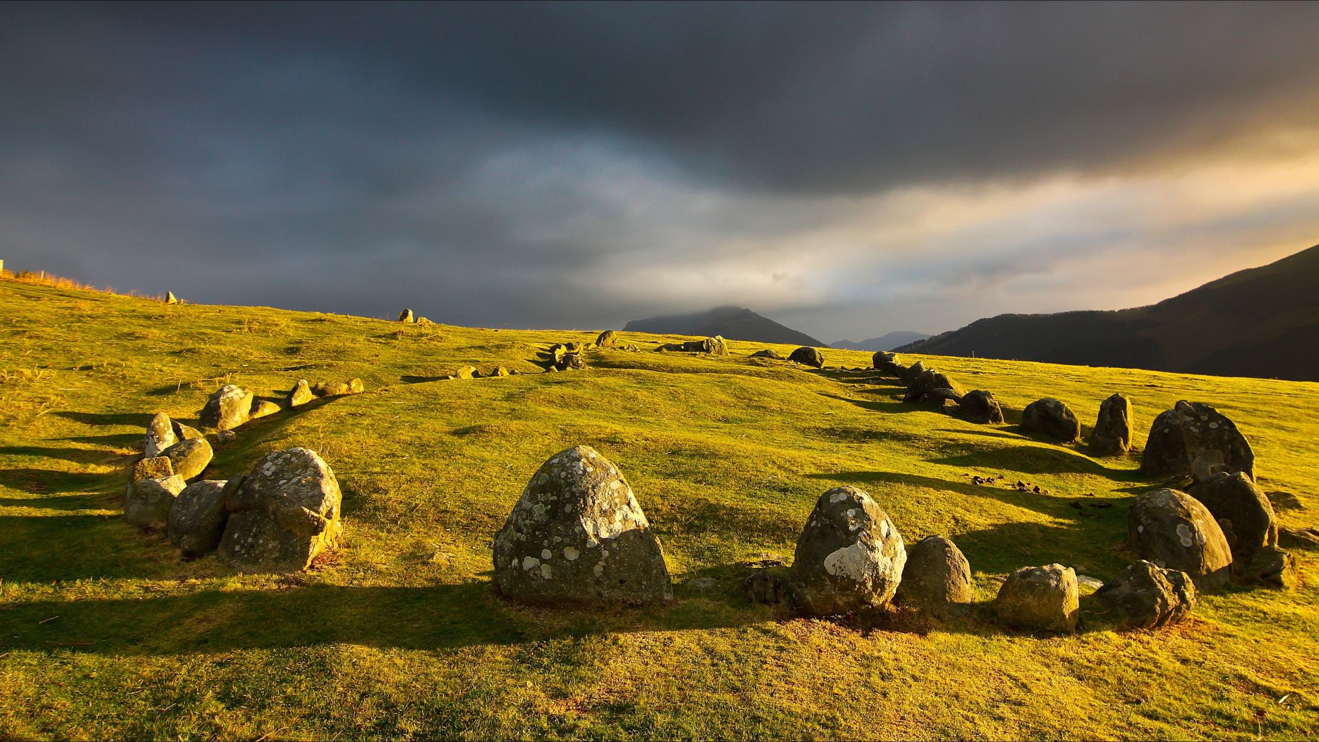 Луга, 5k, 4k, камни, облака, Meadows, 5k, 4k wallpaper, stones, clouds (horizontal)