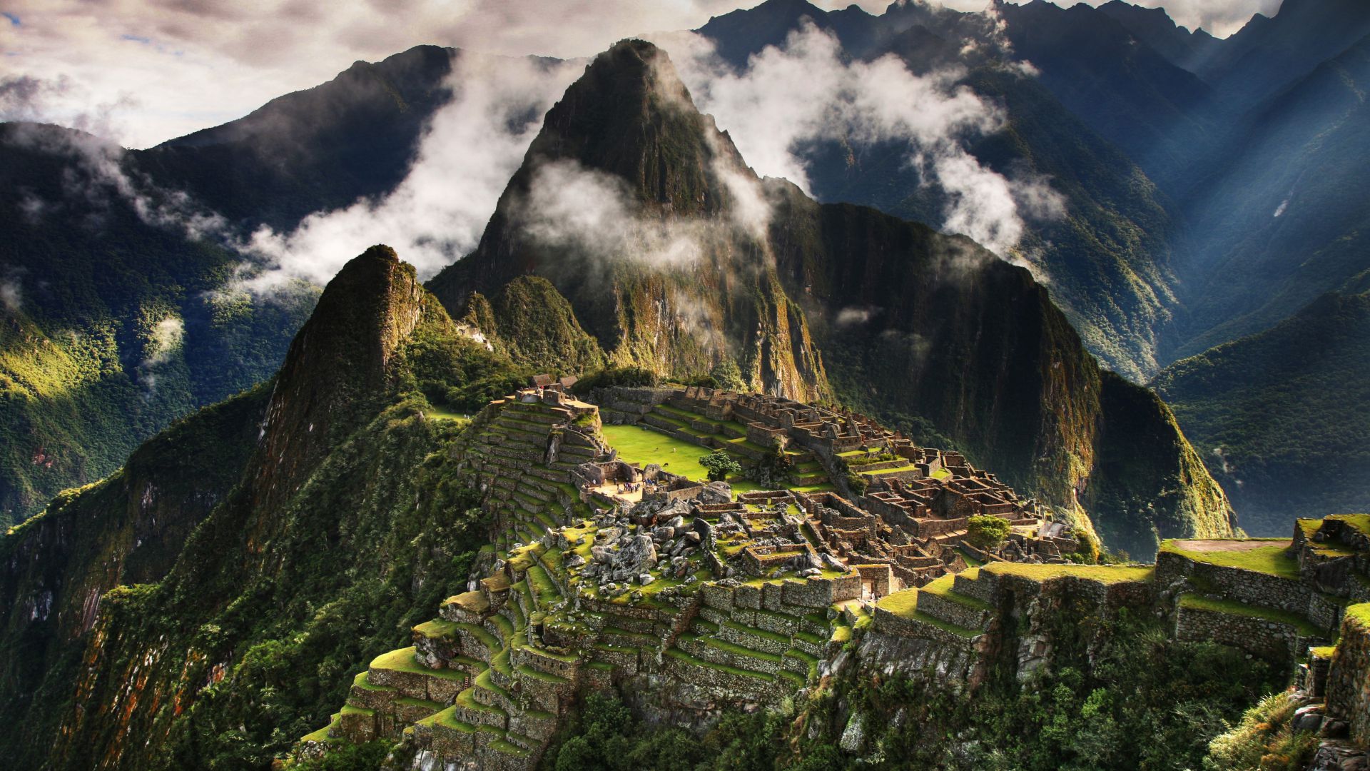 Мачу-Пикчу, 5k, 4k, Перу, горы, облака, холмы, Machu Picchu, 5k, 4k wallpaper, Peru, mountains, clouds, hills (horizontal)