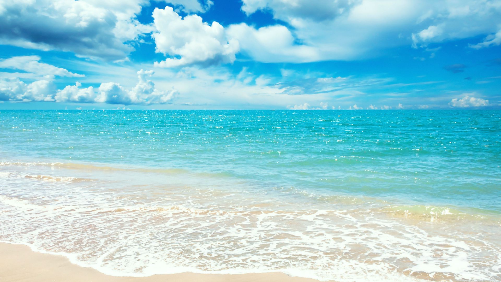 Океан, 5k, 4k, берег, пляж, облака, небо, Ocean, 5k, 4k wallpaper, 8k, shore, beach, clouds, sky (horizontal)