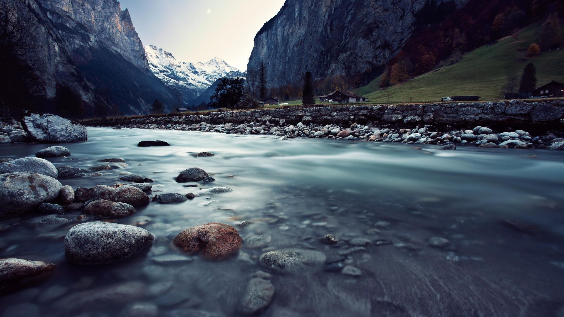 Швейцария, 4k, HD, река, горы, скалы, Switzerland, 4k, HD wallpaper, river, mountains, rocks (horizontal)