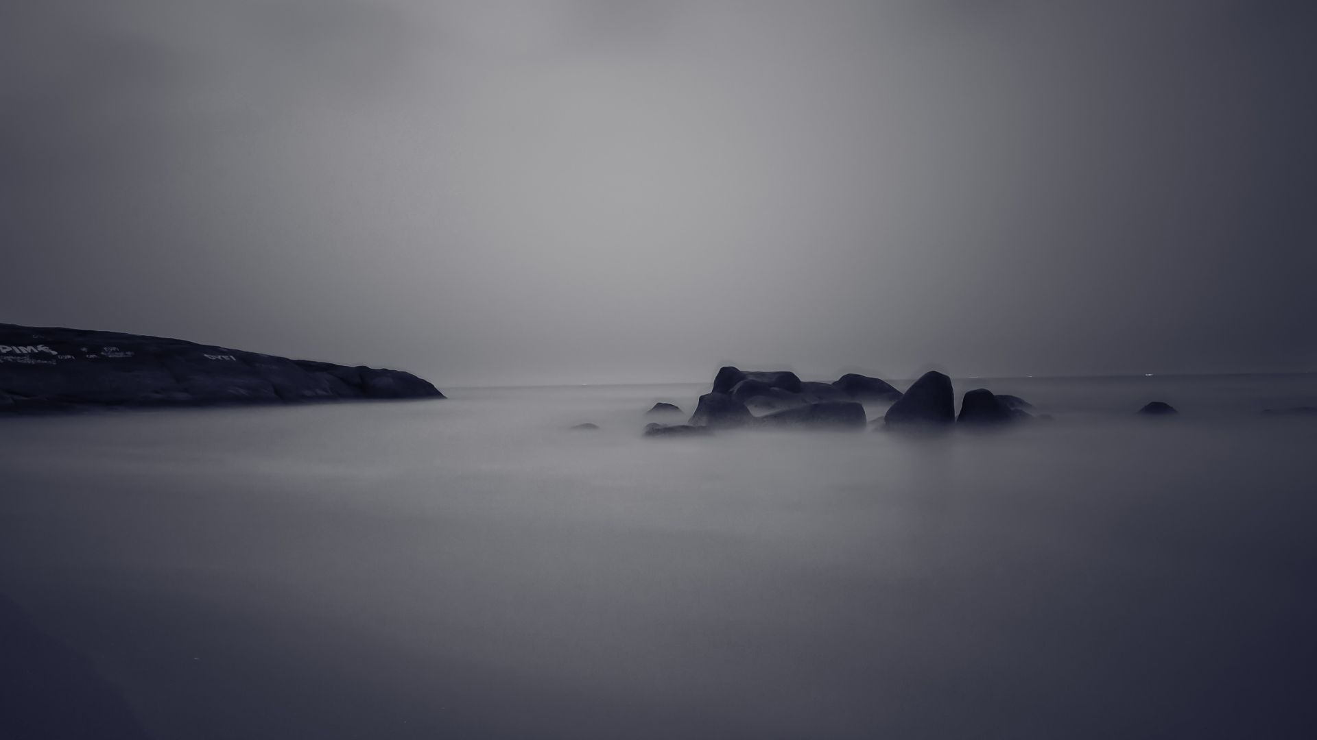 море, 4k, HD, река, туман, скалы, Sea, 4k, HD wallpaper, river, fog, rocks (horizontal)