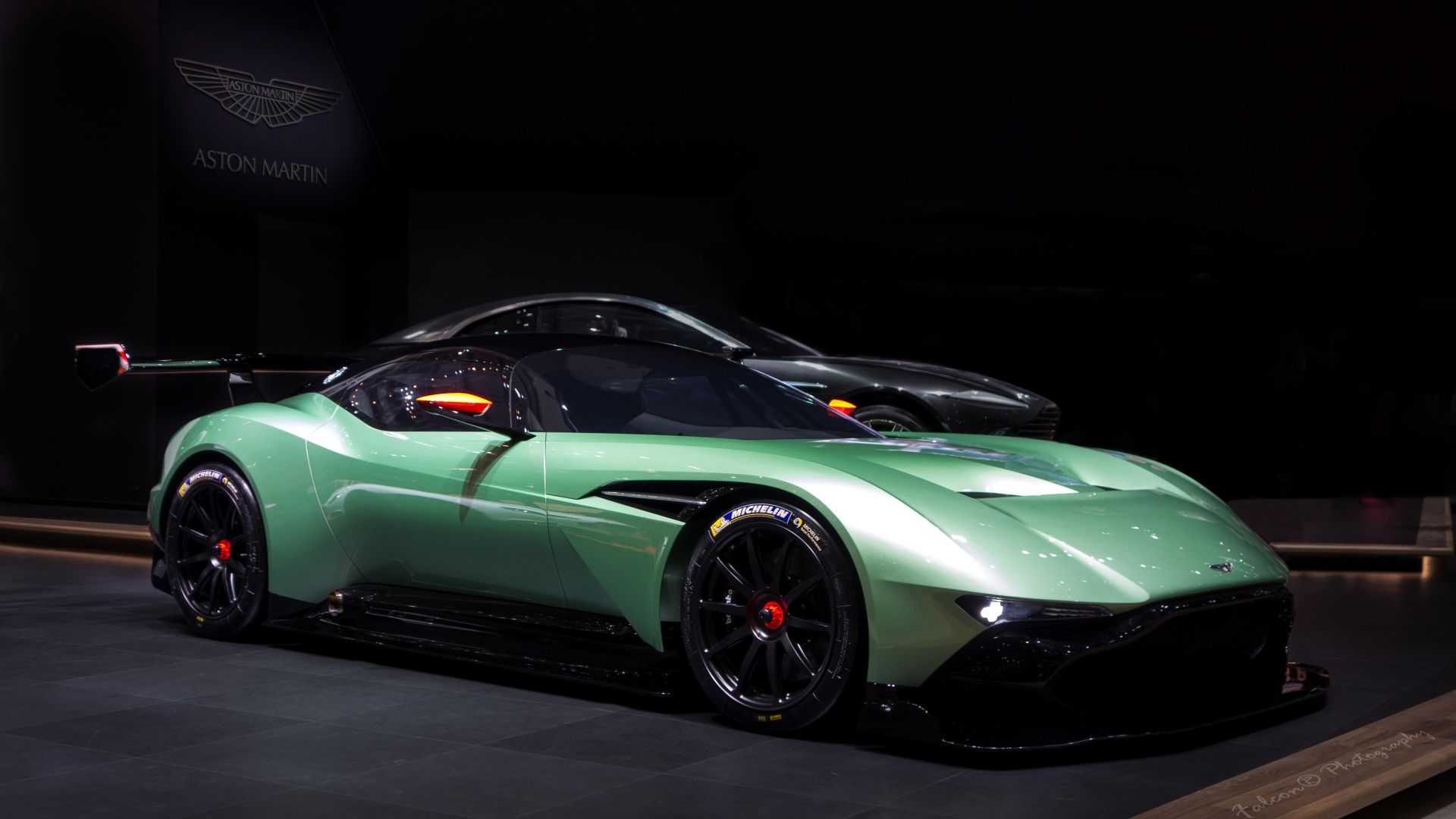 Астон Мартин Вулкан, купе, трековый, зеленый., Aston Martin Vulcan, coupe, track only, green. (horizontal)