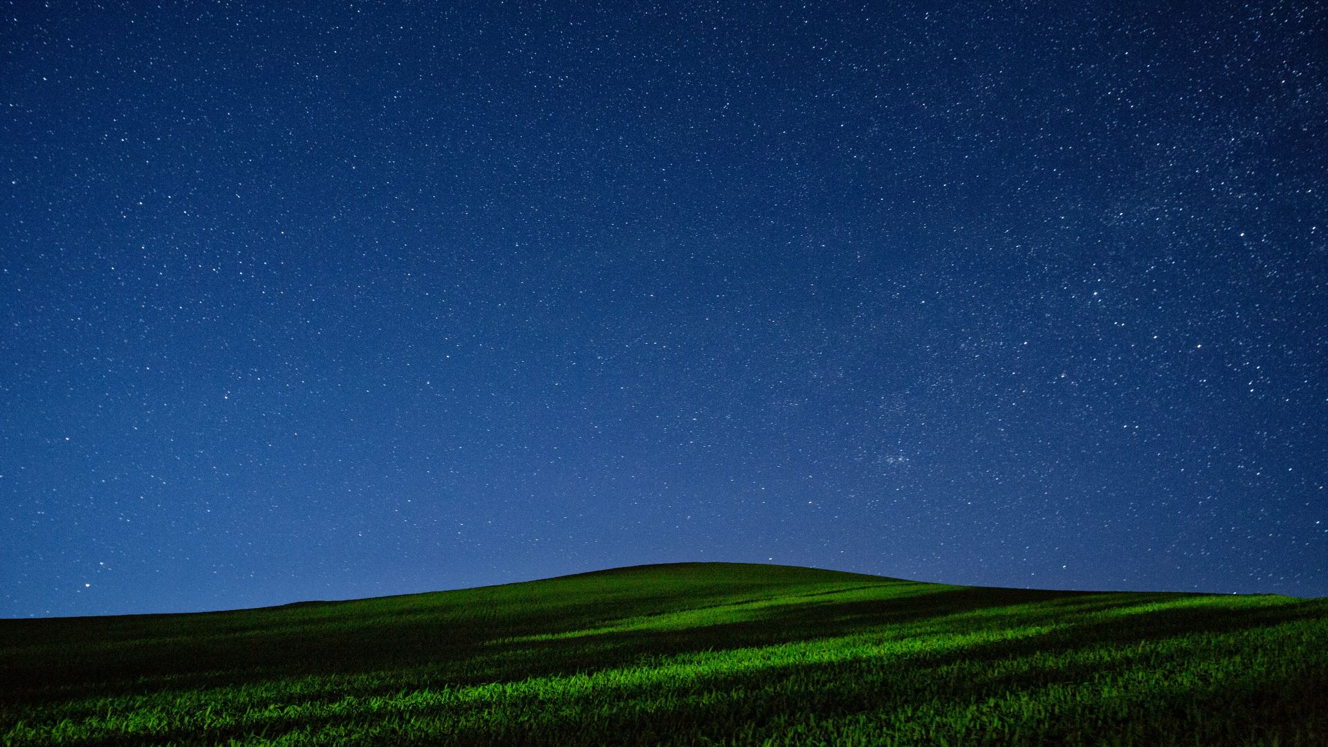 Луга, 5k, 4k, ночь, звезды, небо, Meadows, 5k, 4k wallpaper, night, stars, sky (horizontal)