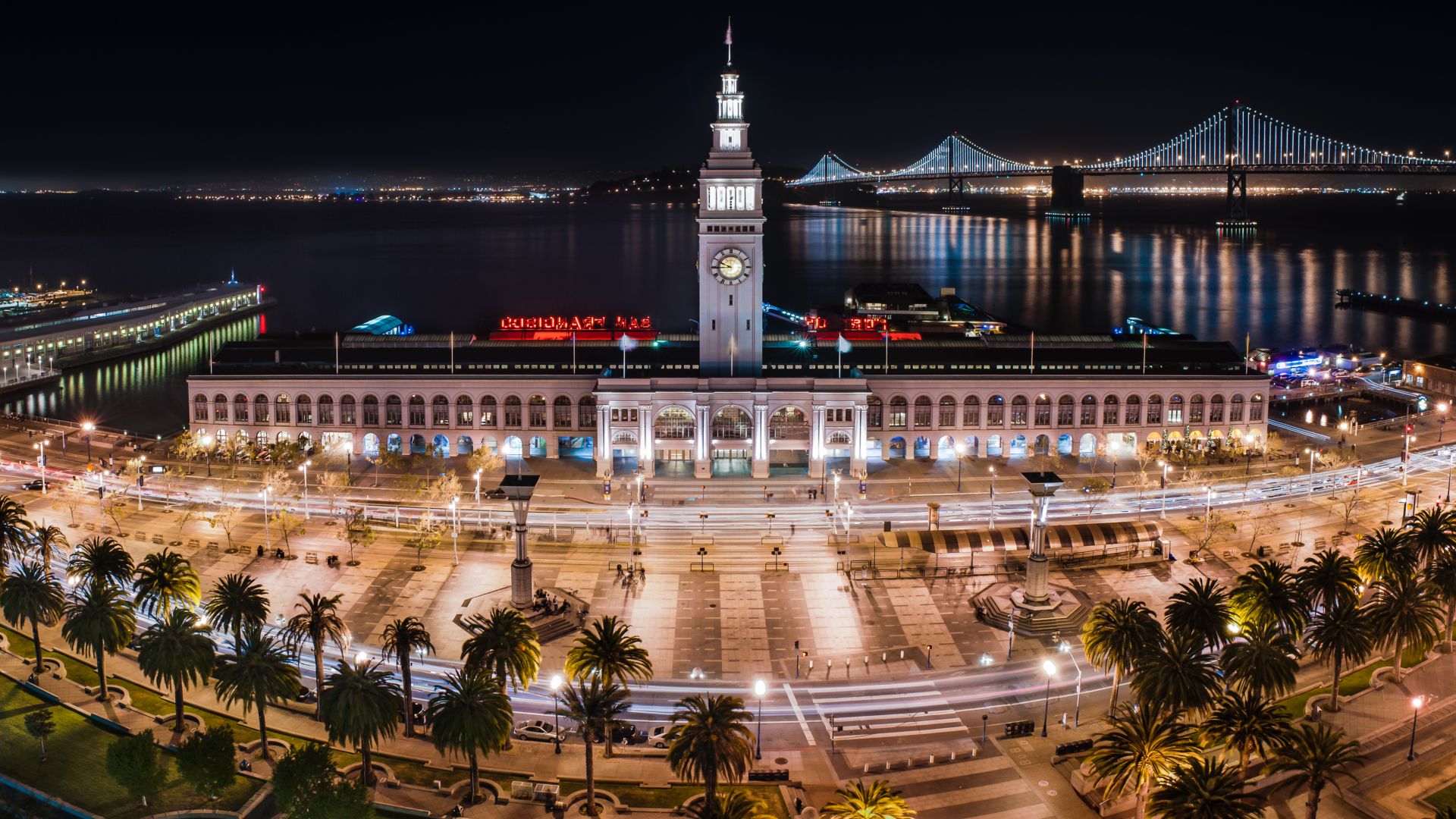 Ферри билдинг, Сан Франциско, Калифорния, США, путешествие, туризм, Ferry Building, San Francisco, California, USA, travel, tourism (horizontal)