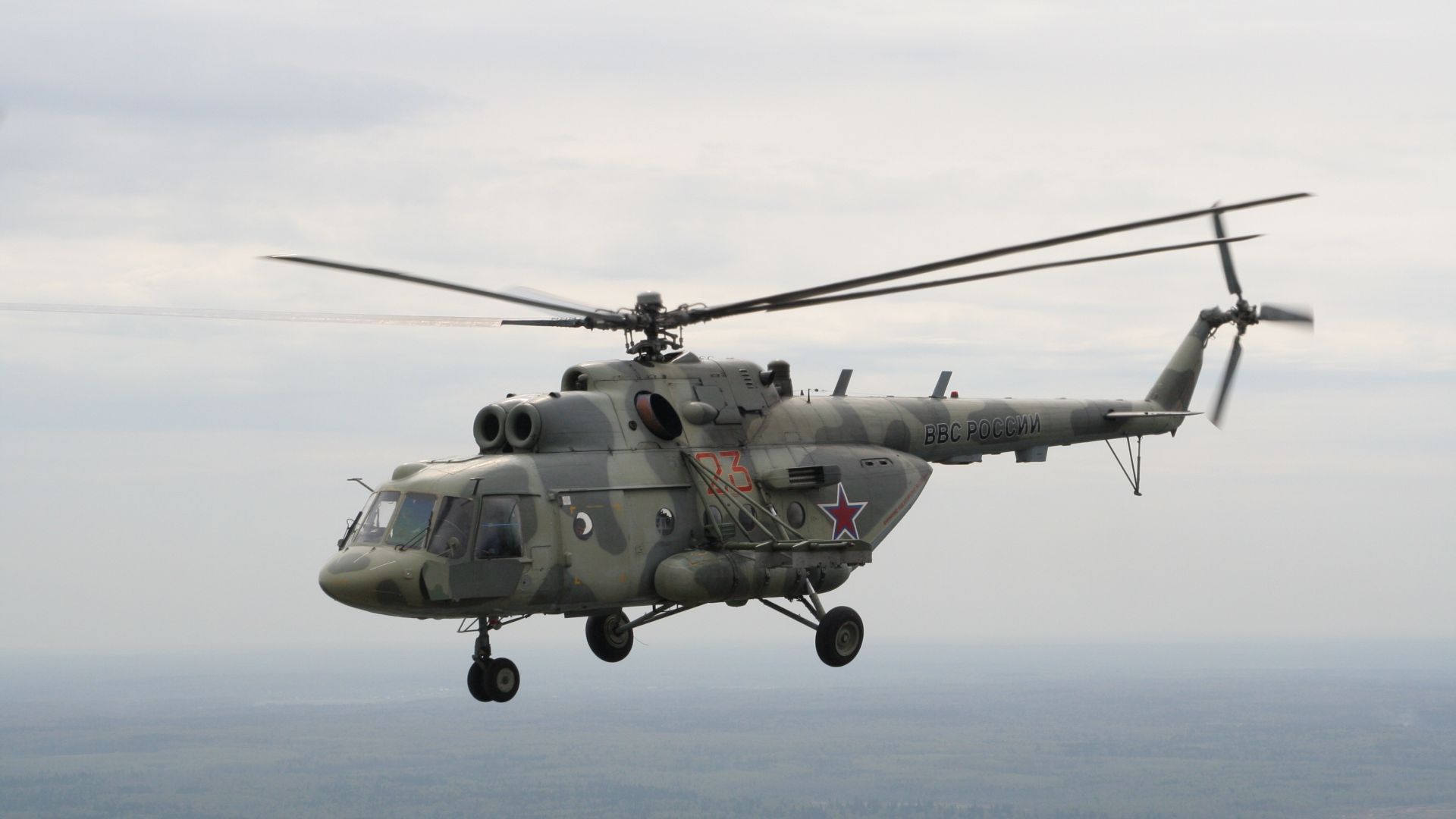 МИ-8, ударный вертолет, MI-8, fighter helicopter (horizontal)