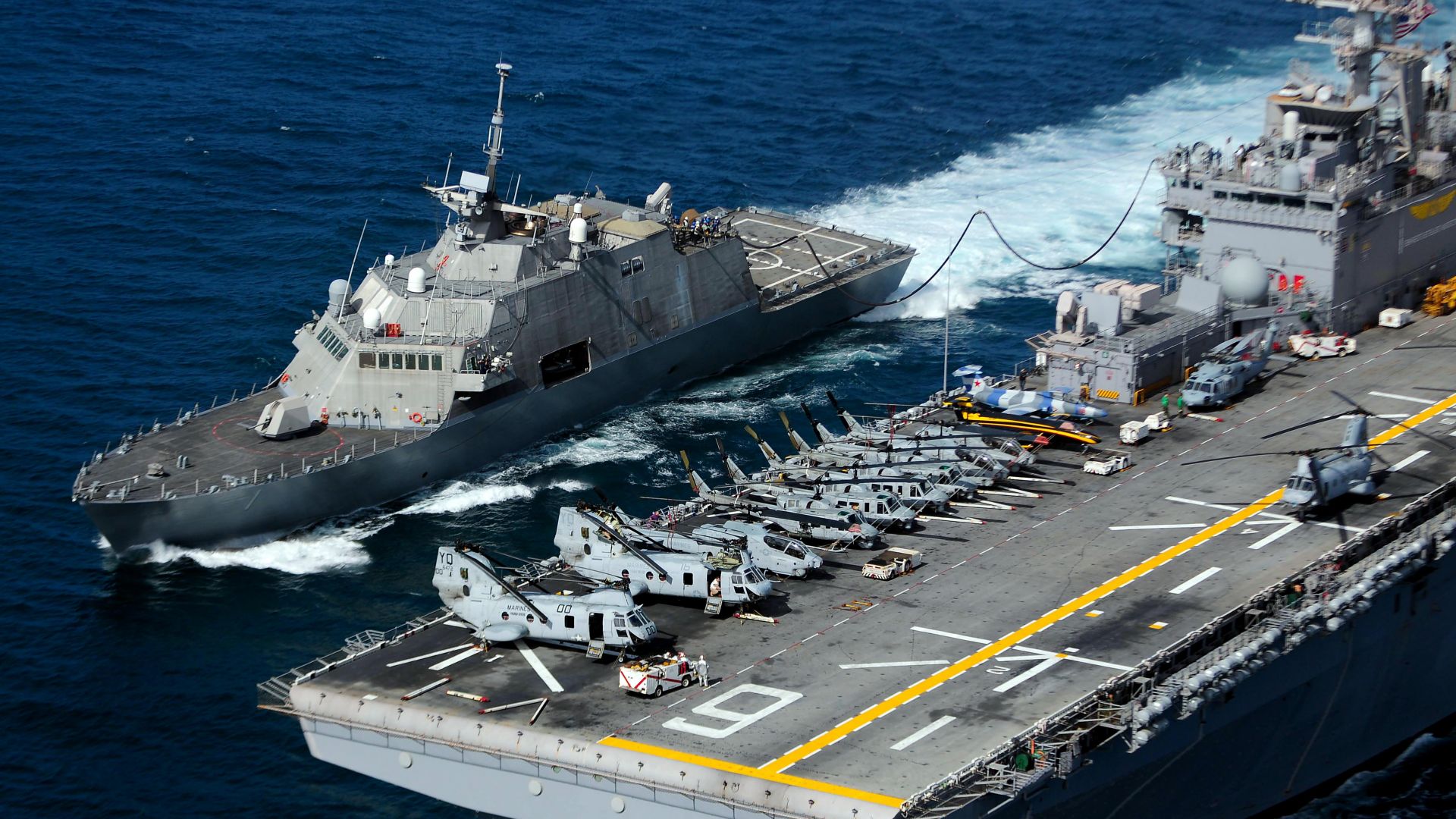 ЮСС Фридом, ЛЦС-1, литоральный боевой корабль, ВМС США, USS Freedom, LCS-1, lead ship, Freedom class, littoral combat, USA Navy (horizontal)