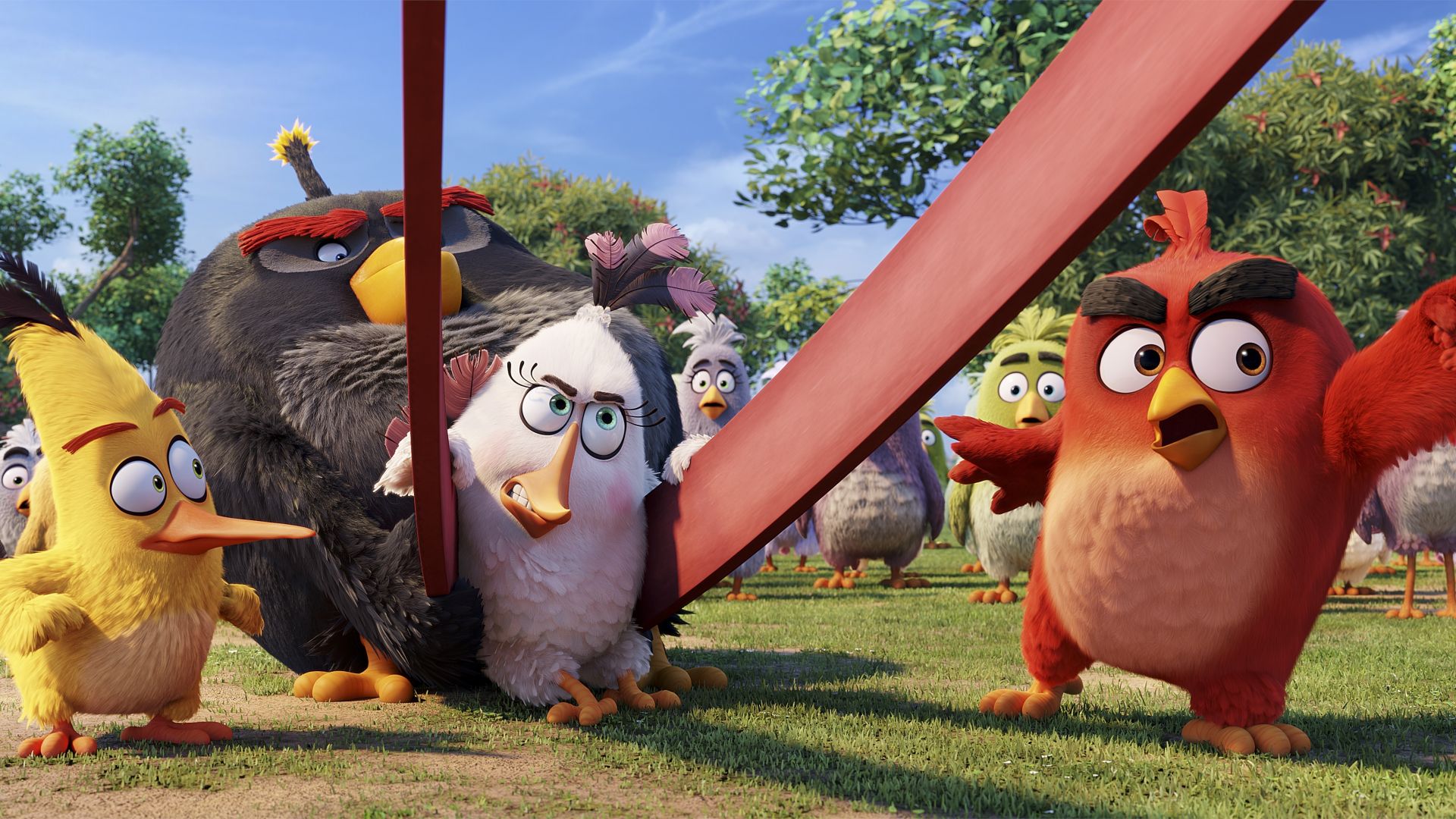 Angry Birds Movie, Красный, Бомбочка, Чак, Лучшие мультфильмы 2016, Angry Birds Movie, chuck, red, bomb, Best Animation Movies of 2016 (horizontal)