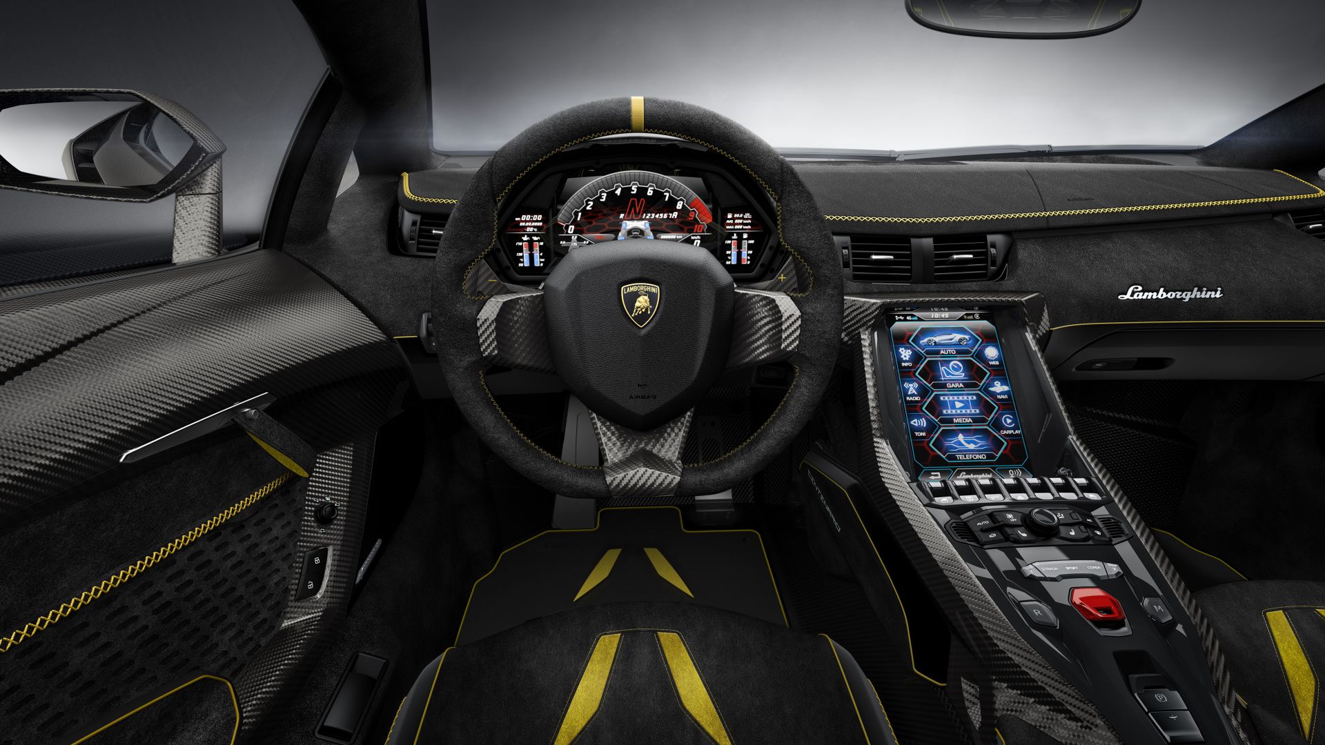 Ламборджини Центенарио, Женева Авто Шоу 2016, интерьер, Lamborghini Centenario, Geneva Auto Show 2016, interior (horizontal)