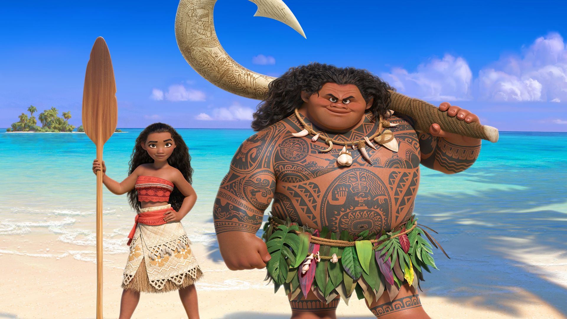 Моана, Мауи, лучшие мультфильмы 2016, Moana, Maui, best animation movies of 2016 (horizontal)