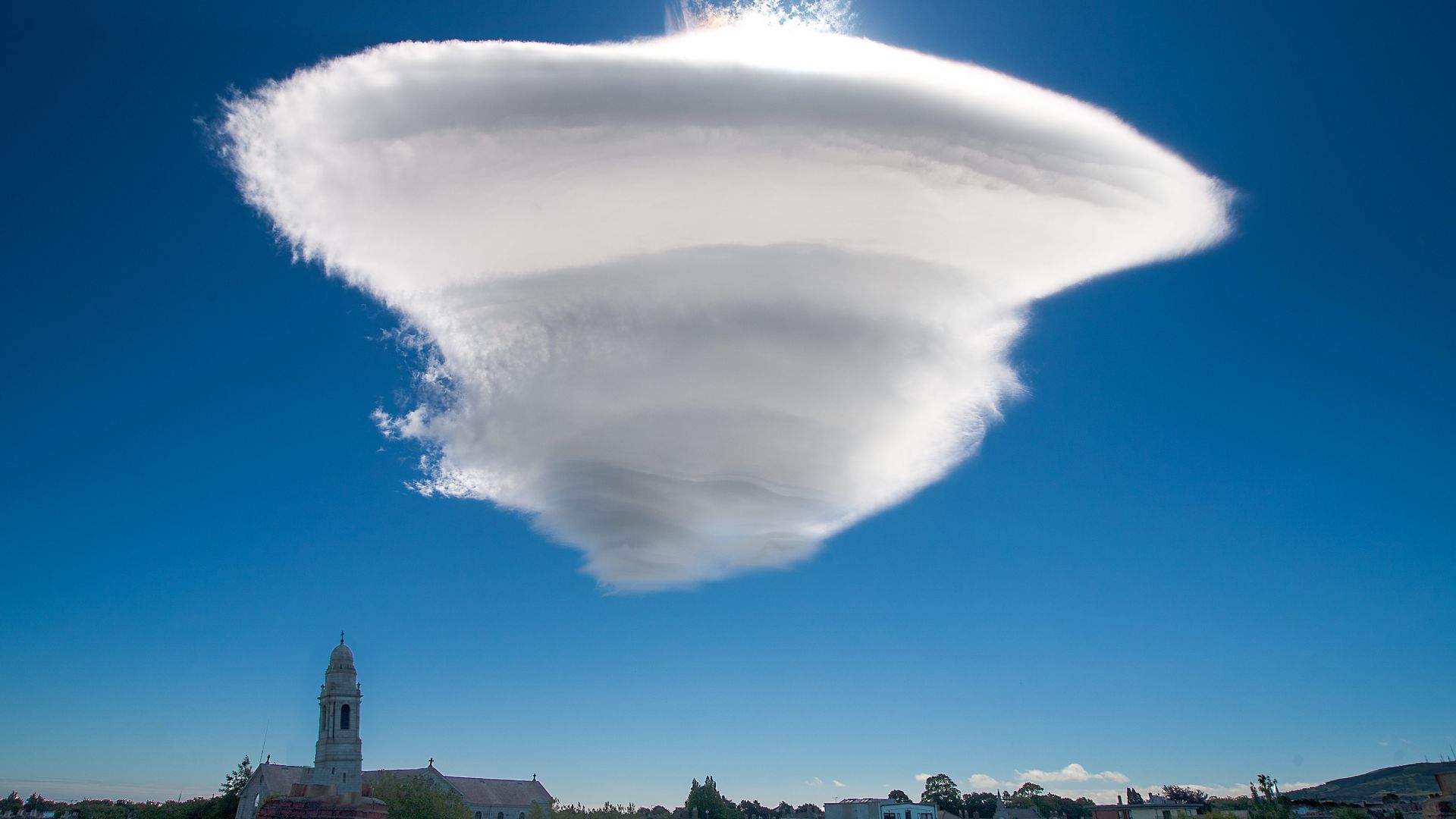 облако, 5k, 4k, Лентикулярное облако, голубое небо, cloud, 5k, 4k wallpaper, Lenticular cloud, sky (horizontal)