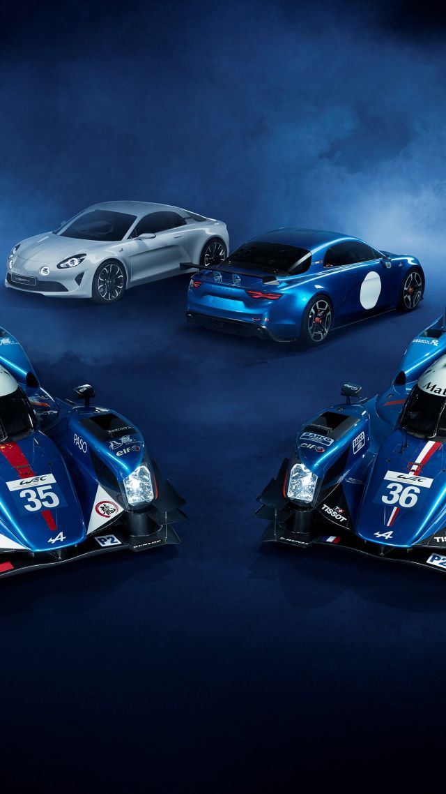 Ренаулт Альфин А460, спортивные автомобили, 24 часа Ле-Мана, ЛМП2, Renault Alpine A460, sport cars, Le Mans, LMP2 (vertical)