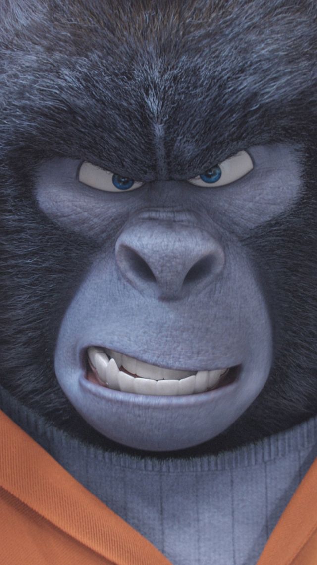 Путь к Славе, горилла, лучшие мультфильмы 2016, Sing, gorilla, best animation movies of 2016 (vertical)