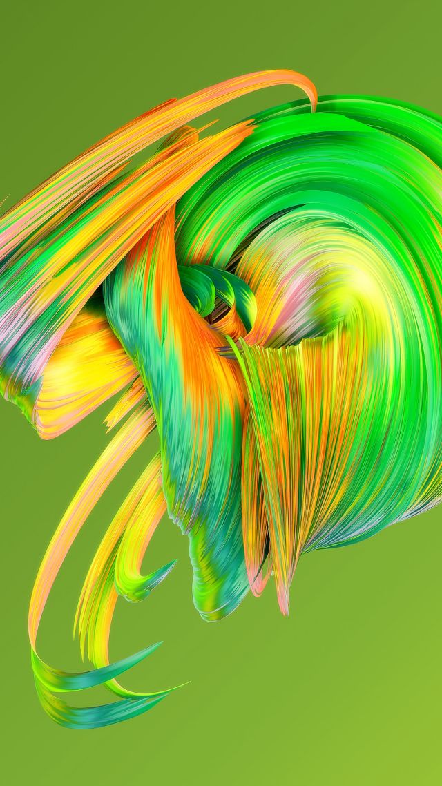 краска, зеленый, HD, abstract, Paintwaves, green (vertical)