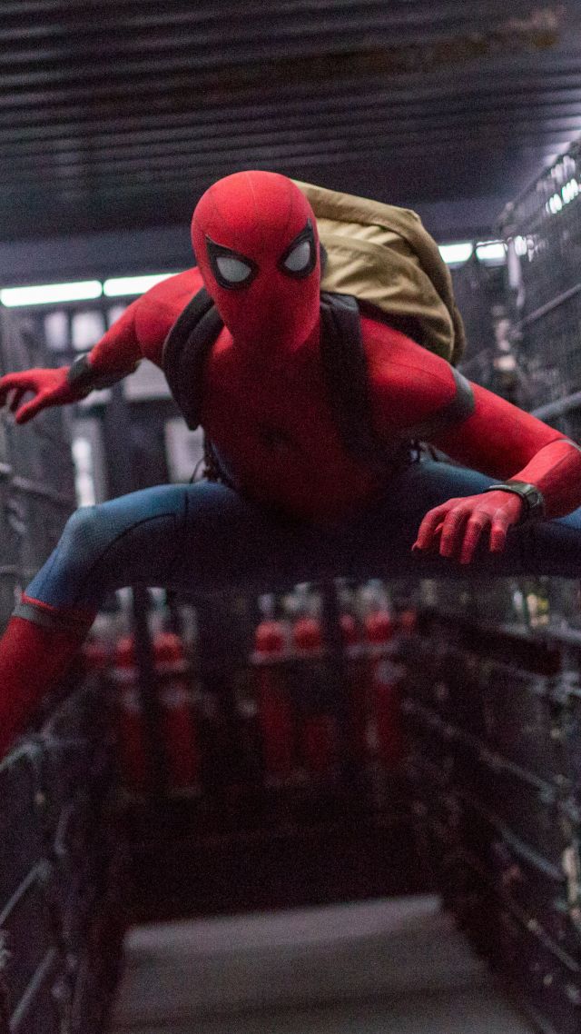 Человек-паук: Возвращение домой, 4k, 8k, Том Холланд, Марвел, Spider-Man: Homecoming, 4k, 8k, Tom Holland, Marvel (vertical)