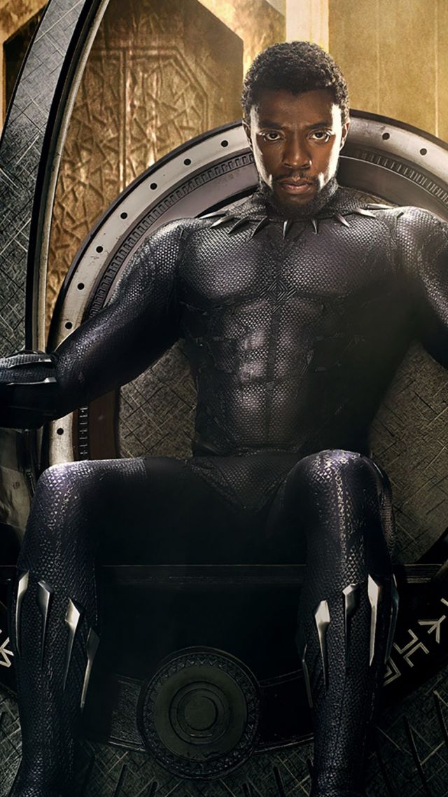 Черная пантера, Black Panther, 4k, 2018, poster (vertical)