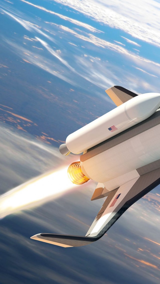 Фантом Экспресс, Boeing Phantom Express, 4k, space (vertical)