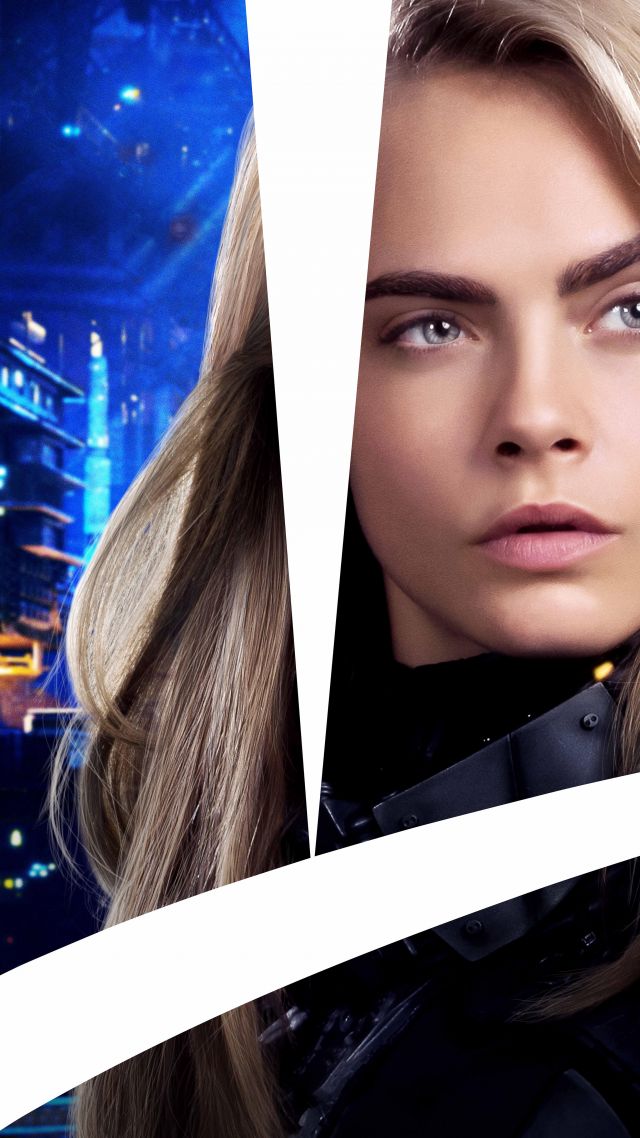 Валериан и город тысячи планет, Valerian and the City of a Thousand Planets, 8k, Cara Delevingne (vertical)