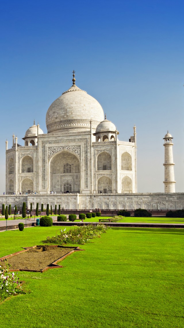Тадж-Махал, Индия, храм, замок, путешествия, туризм, Taj Mahal, India, temple, castle, travel, tourism, 6k (vertical)