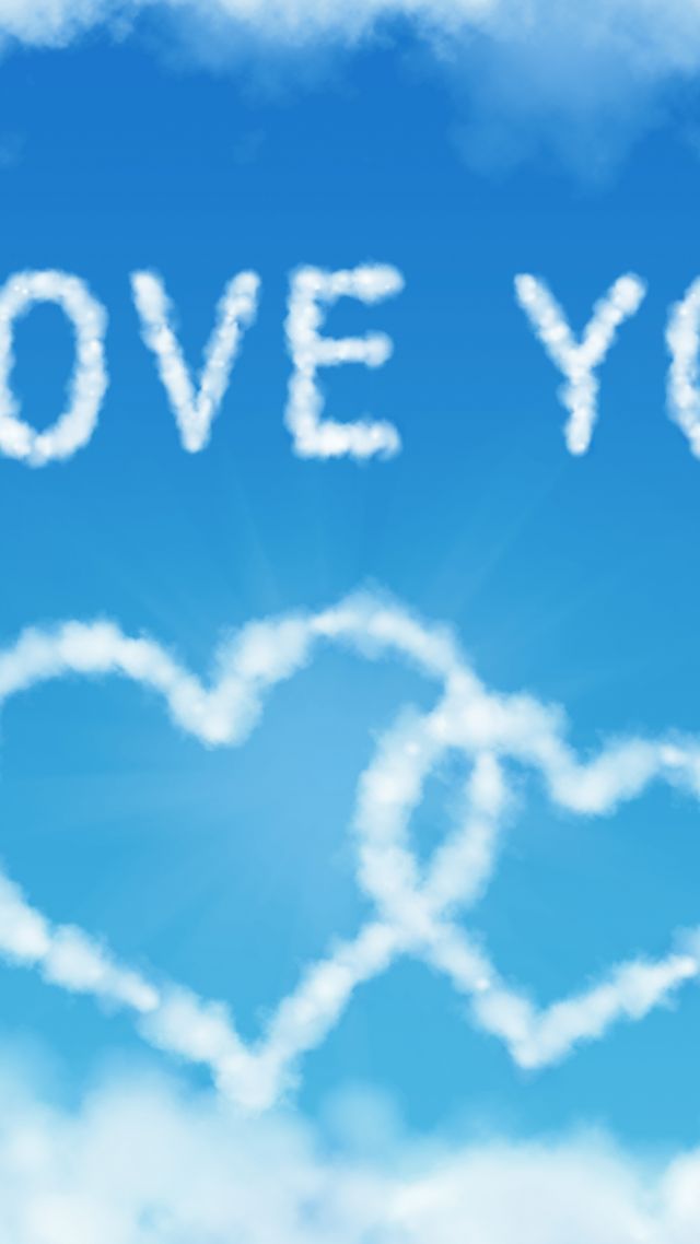 фото любовь, сердце, love image, heart, 5k, clouds (vertical)