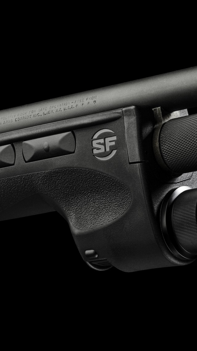 помповое, ружьё, модификация, Remington 870, pump-action, shotgun, surefire, weapon, light, modification (vertical)