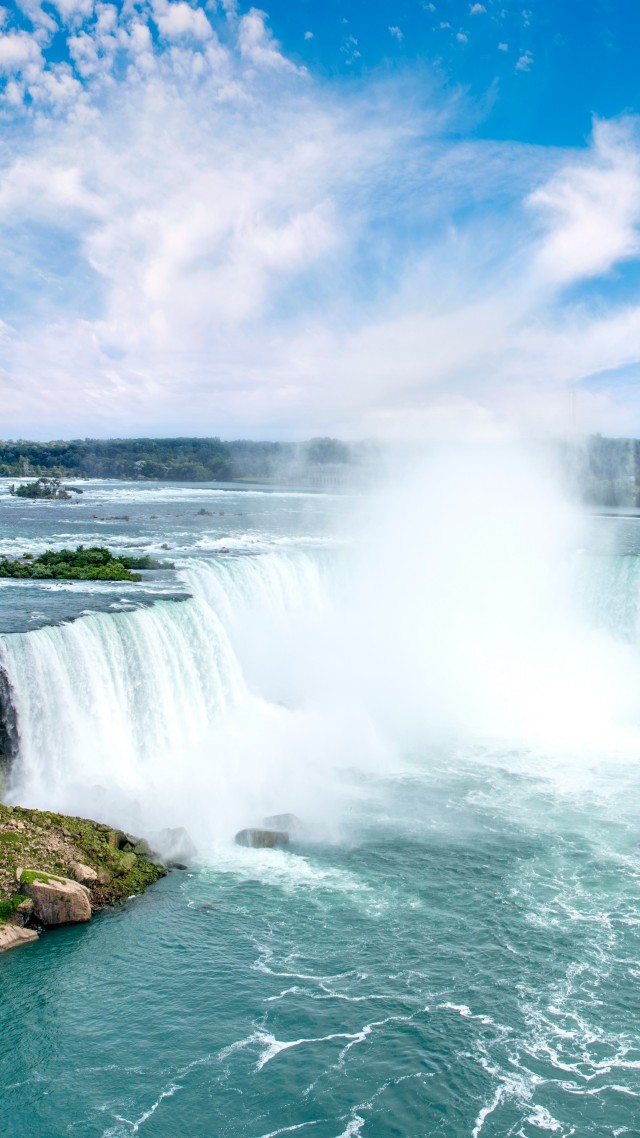 Ниагарский водопад, Niagara Falls, waterfall, New York, USA, 6k (vertical)