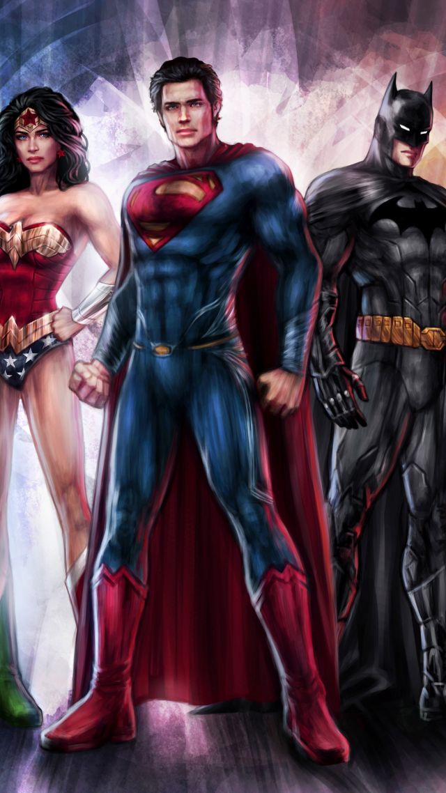 Лига справедливости, Justice League, Wonder Woman, Batman, The Flash, 4k (vertical)