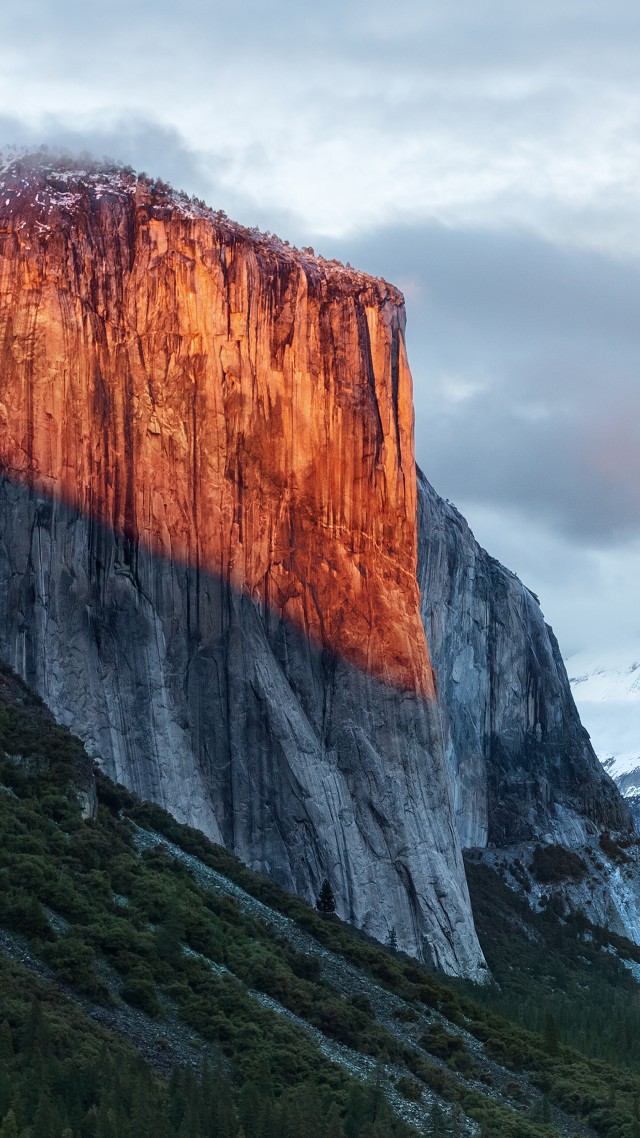 Эль-Капитан, гора, Калифорния, El Capitan, mountain, Yosemite, National Park, California, 5k (vertical)