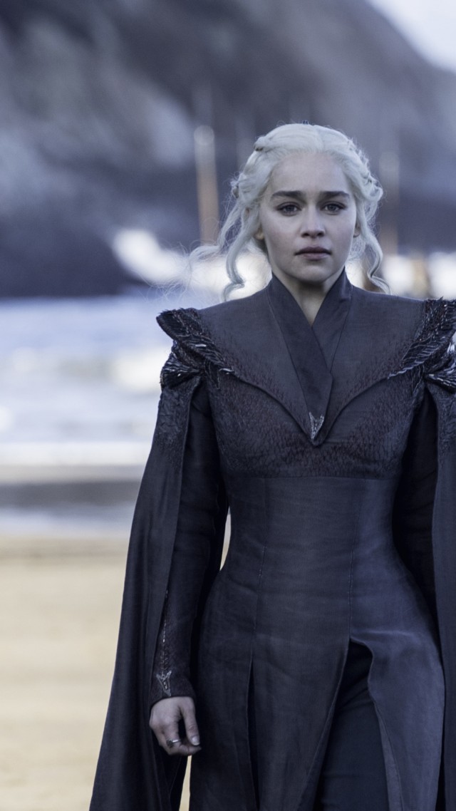 Игра престолов 7 сезон, Game of Thrones Season 7, Daenerys Targaryen, Emilia Clarke, TV Series, 4k (vertical)