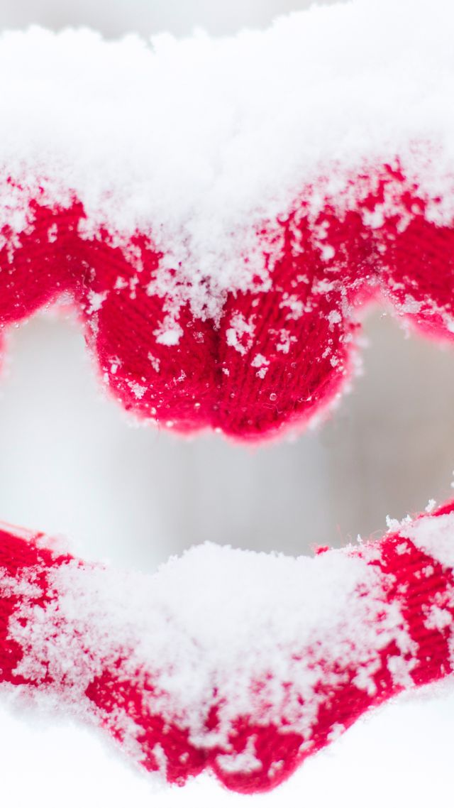 фото любовь, сердце, love image, heart, snow, 4k (vertical)